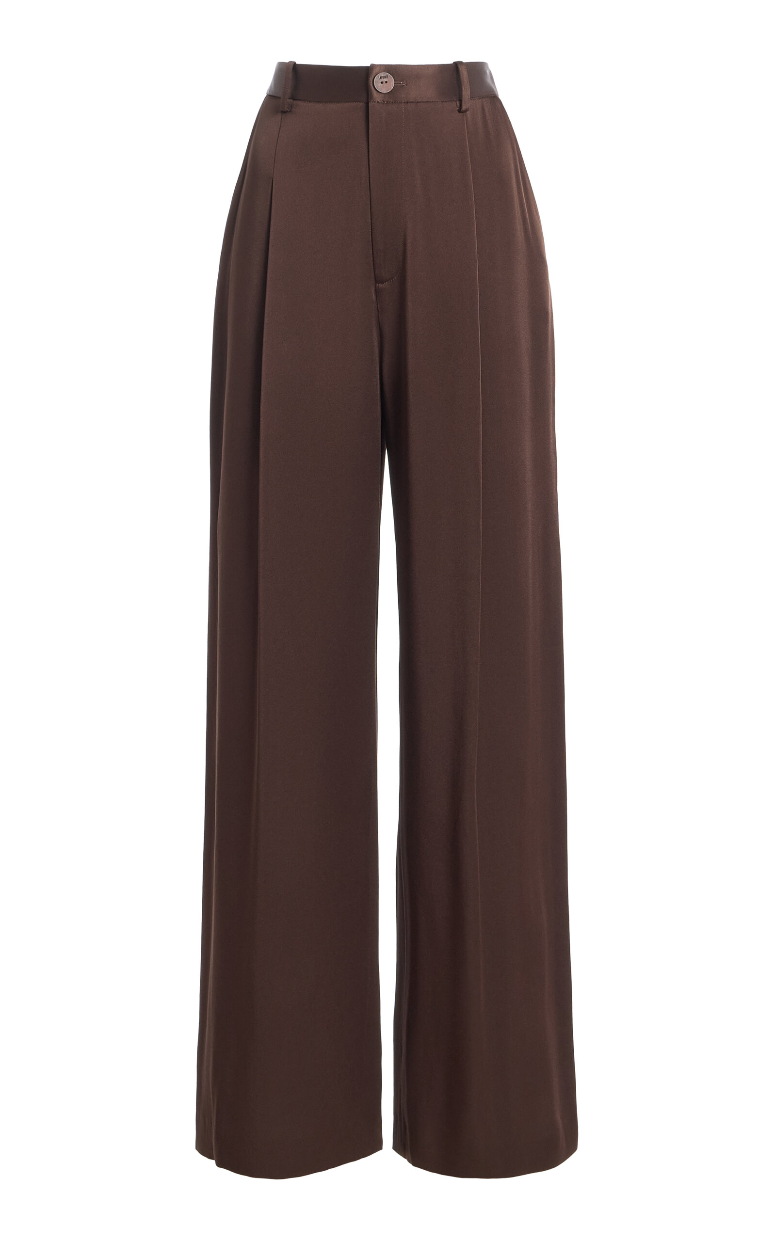 LAPOINTE Relaxed Pleated Satin Pants