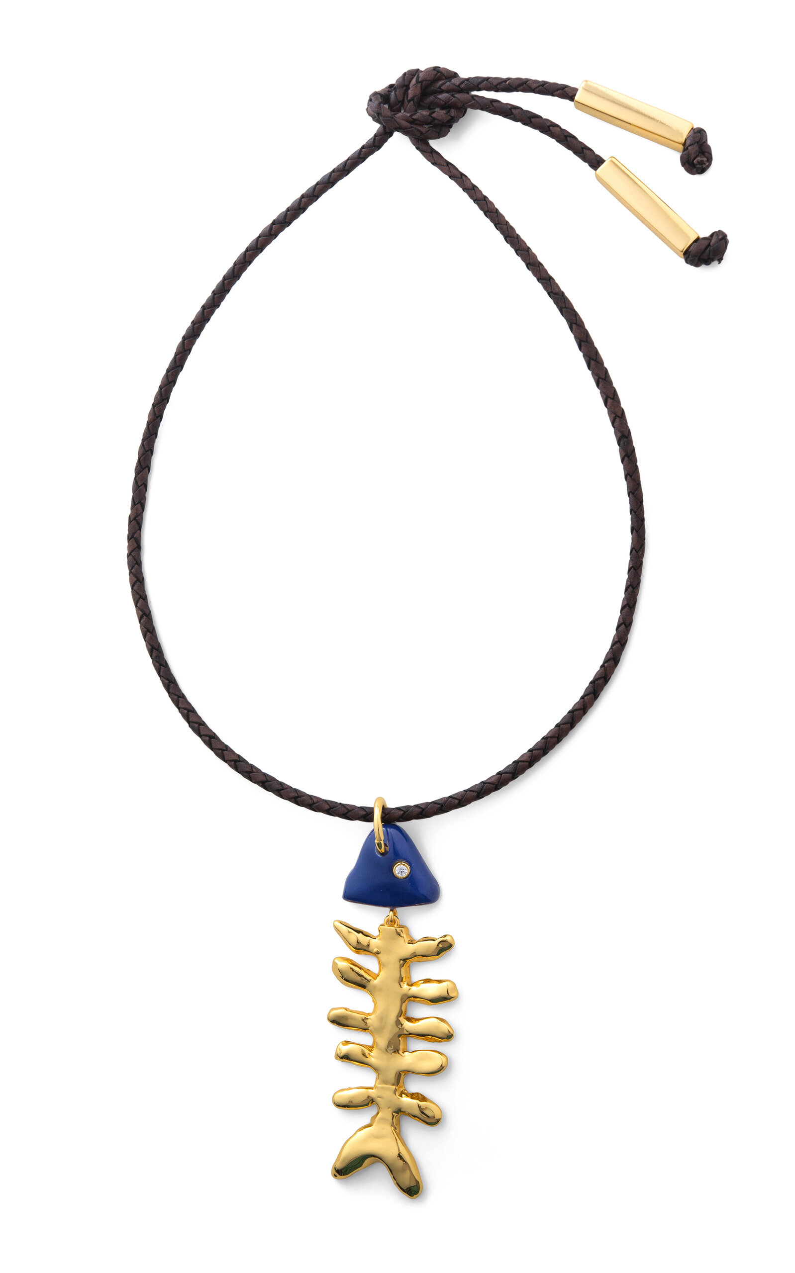 Eliou Bone Multi-stone Necklace In Gold