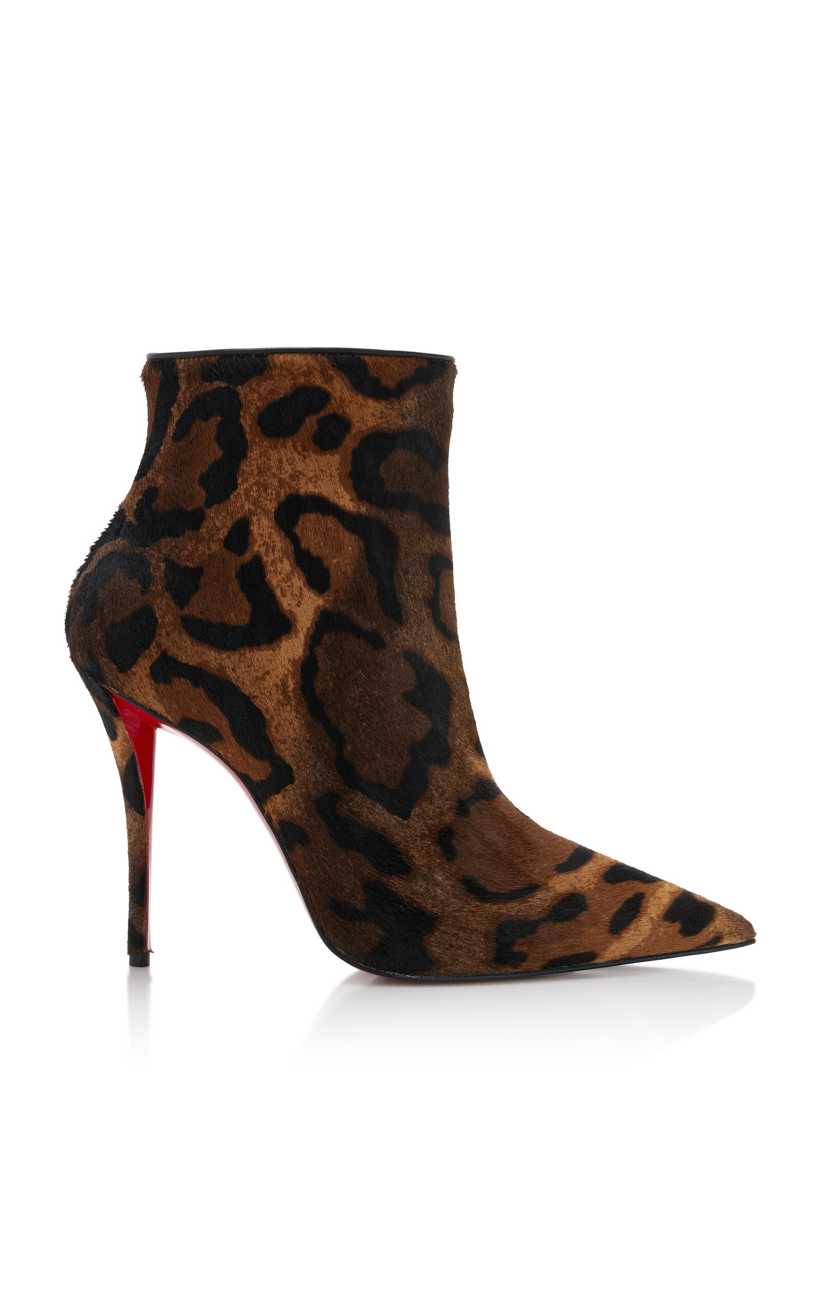 Christian Louboutin Miss Z 100mm Leopard Pony Hair Ankle Boots