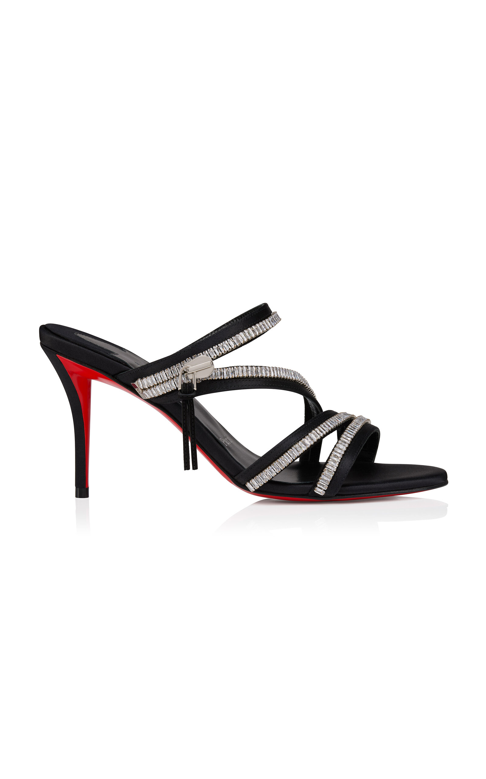 Christian Louboutin Meryl 80mm Crystal Crepe-Satin Sandals