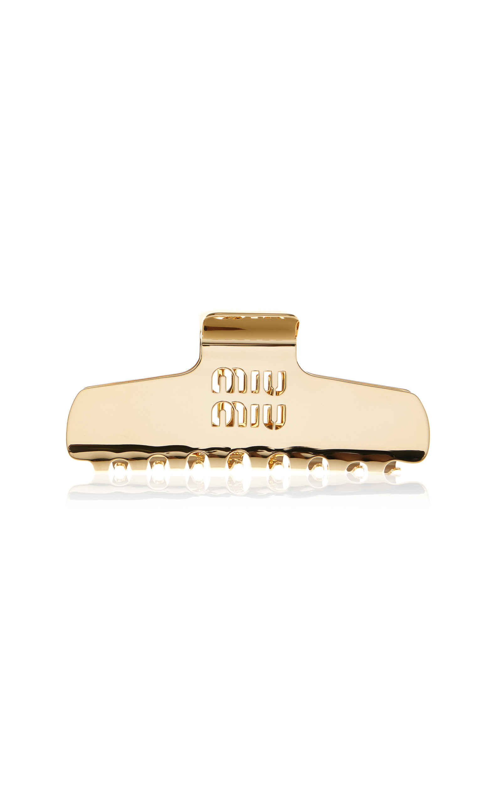Miu Miu Gold Hair Clip - Moda Operandi