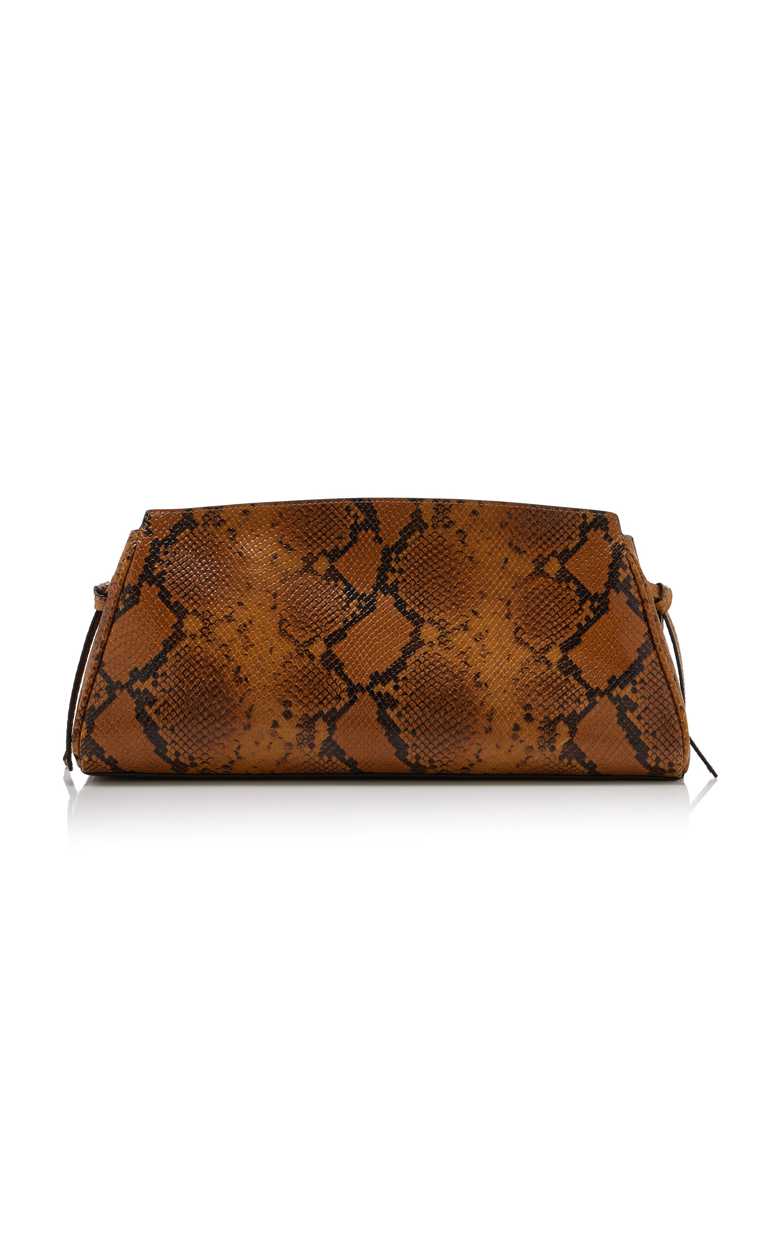 Maude Snake-Effect Leather Clutch