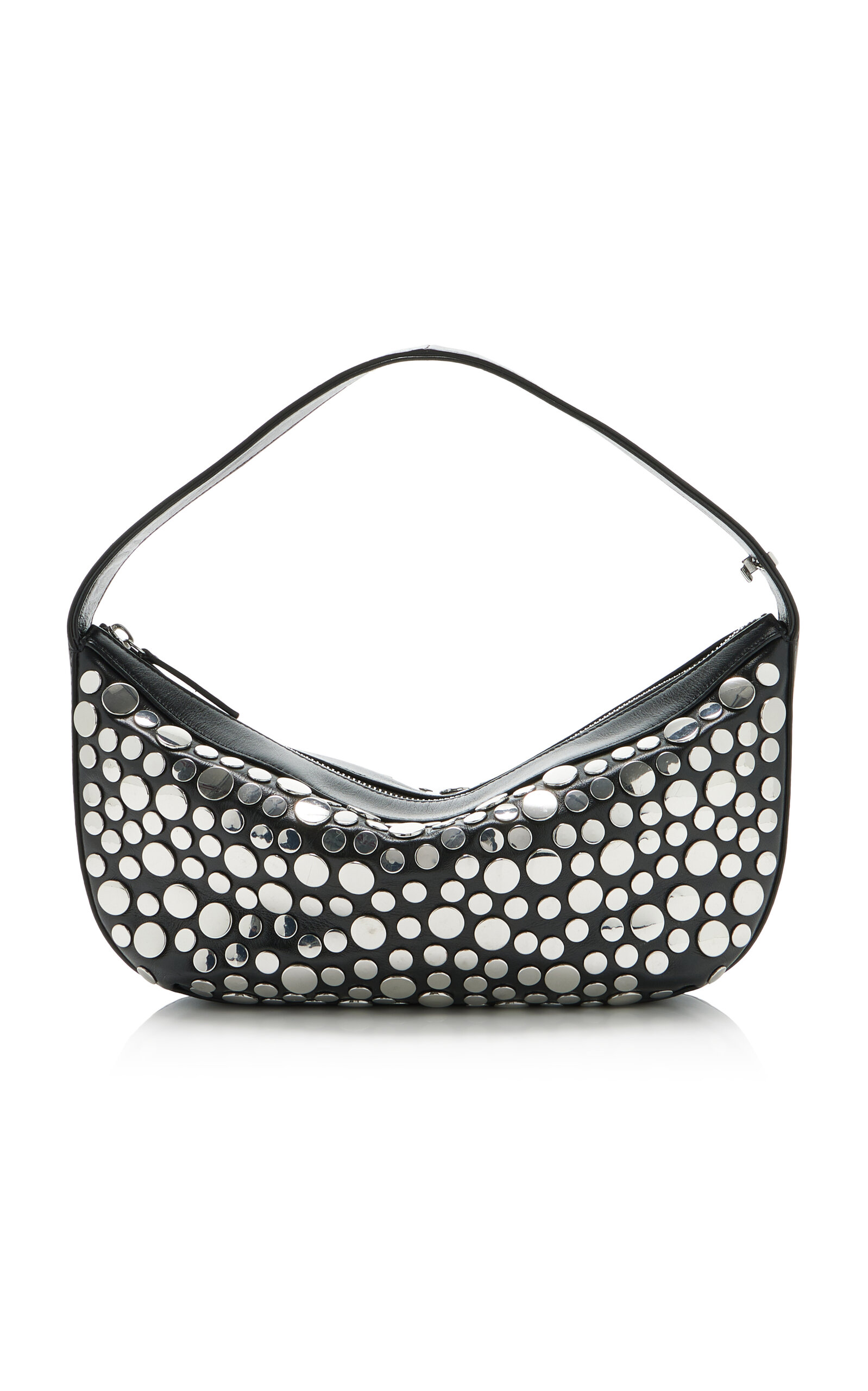STAUD Demy Studded Leather Shoulder Bag