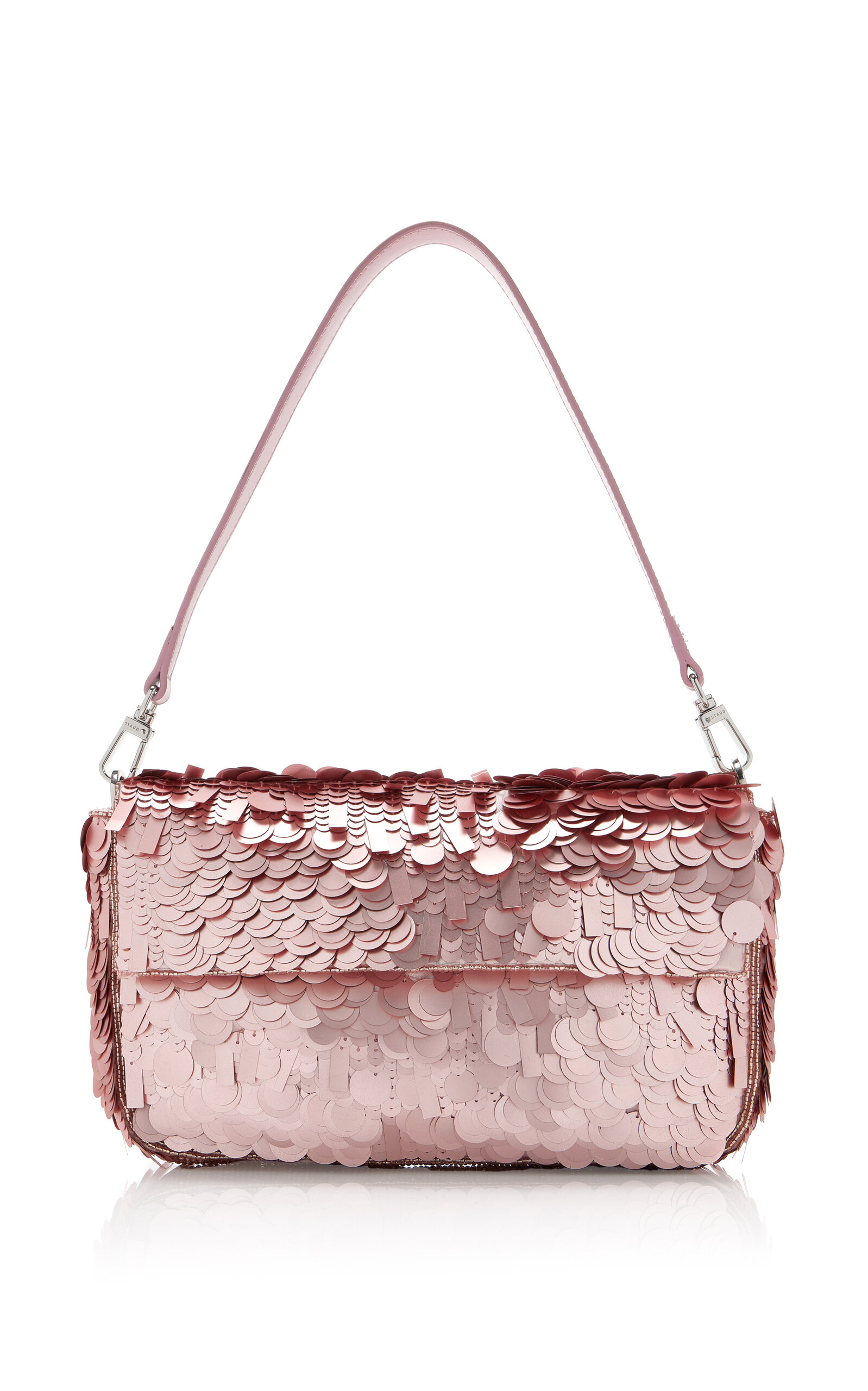 STAUD Timmy Convertible Sequined Shoulder Bag