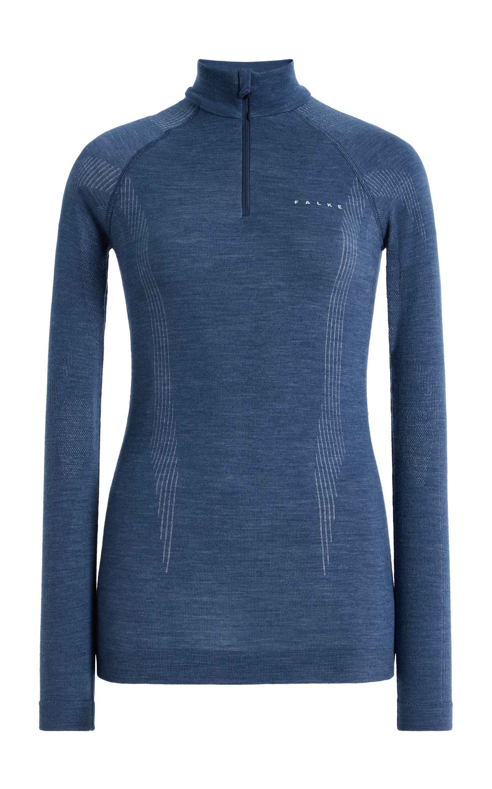 Falke Half-zip Ski Top In Blue