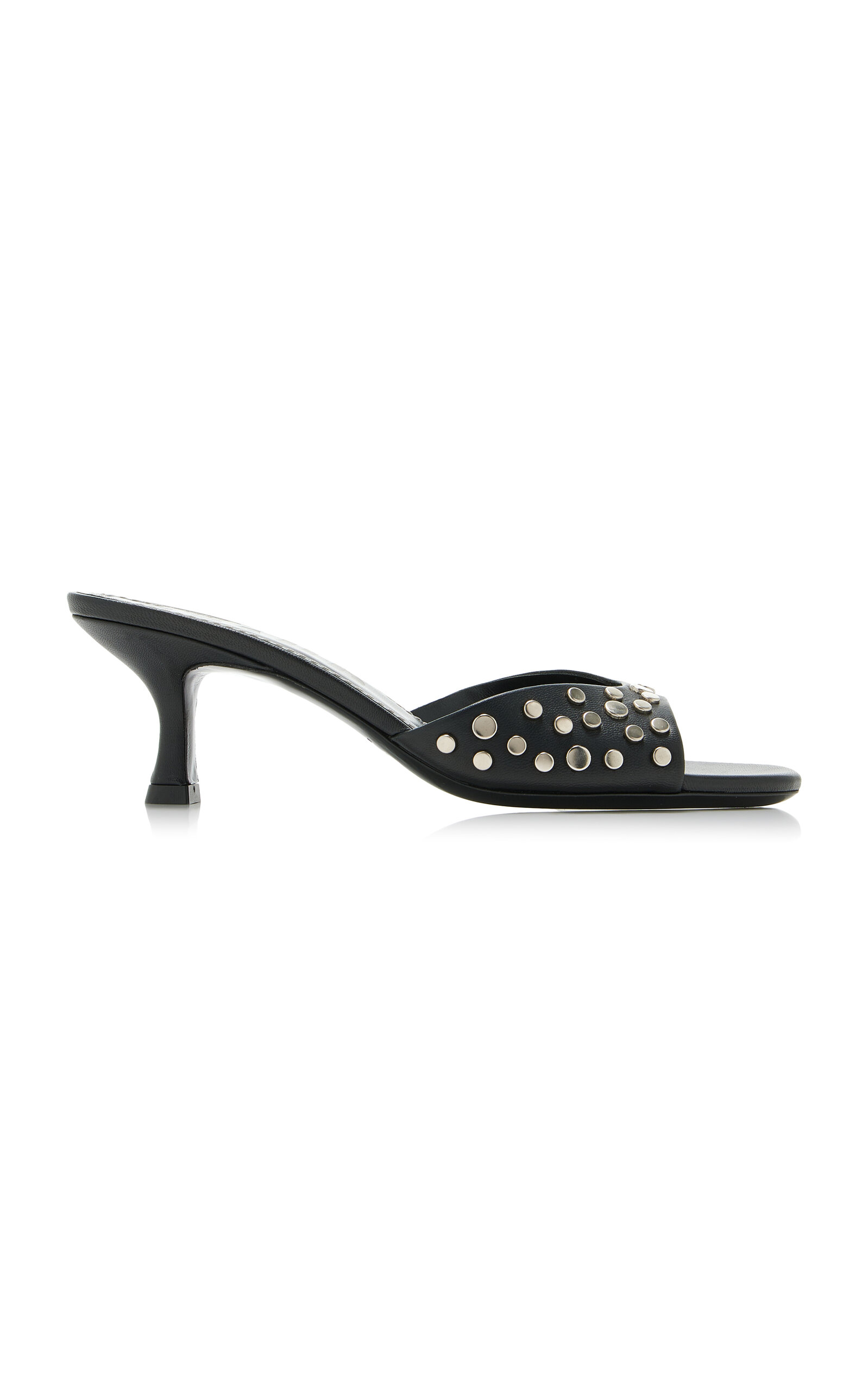 Brigitte Studded Leather Mules