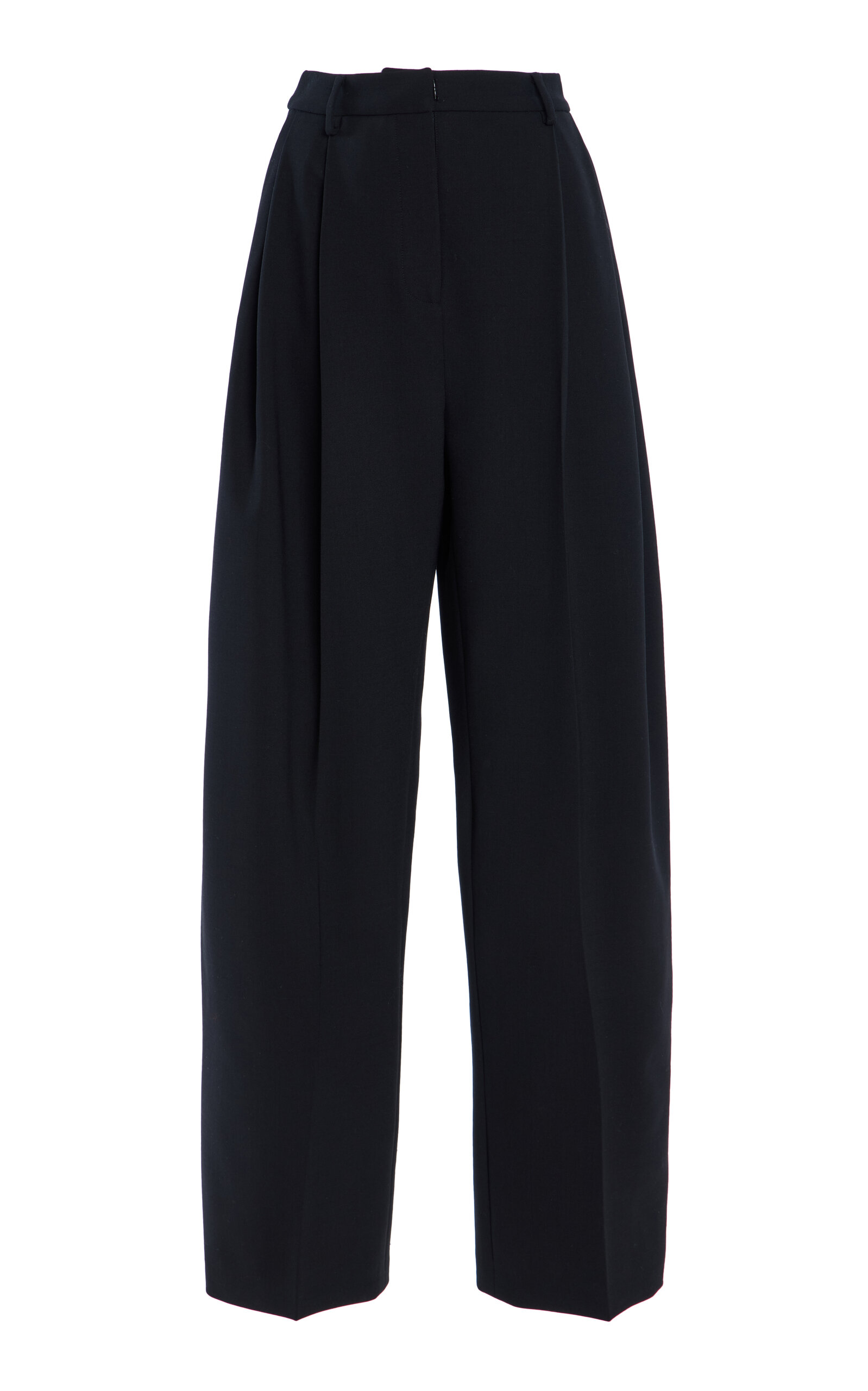 Carolina Herrera Pleated Mid-Rise Wool-Blend Pants