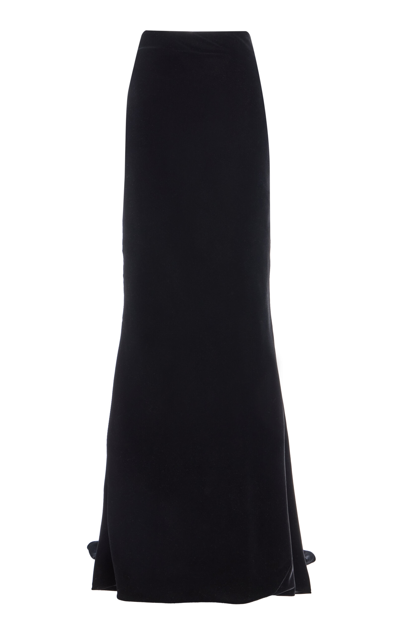Flared Velvet Maxi Skirt