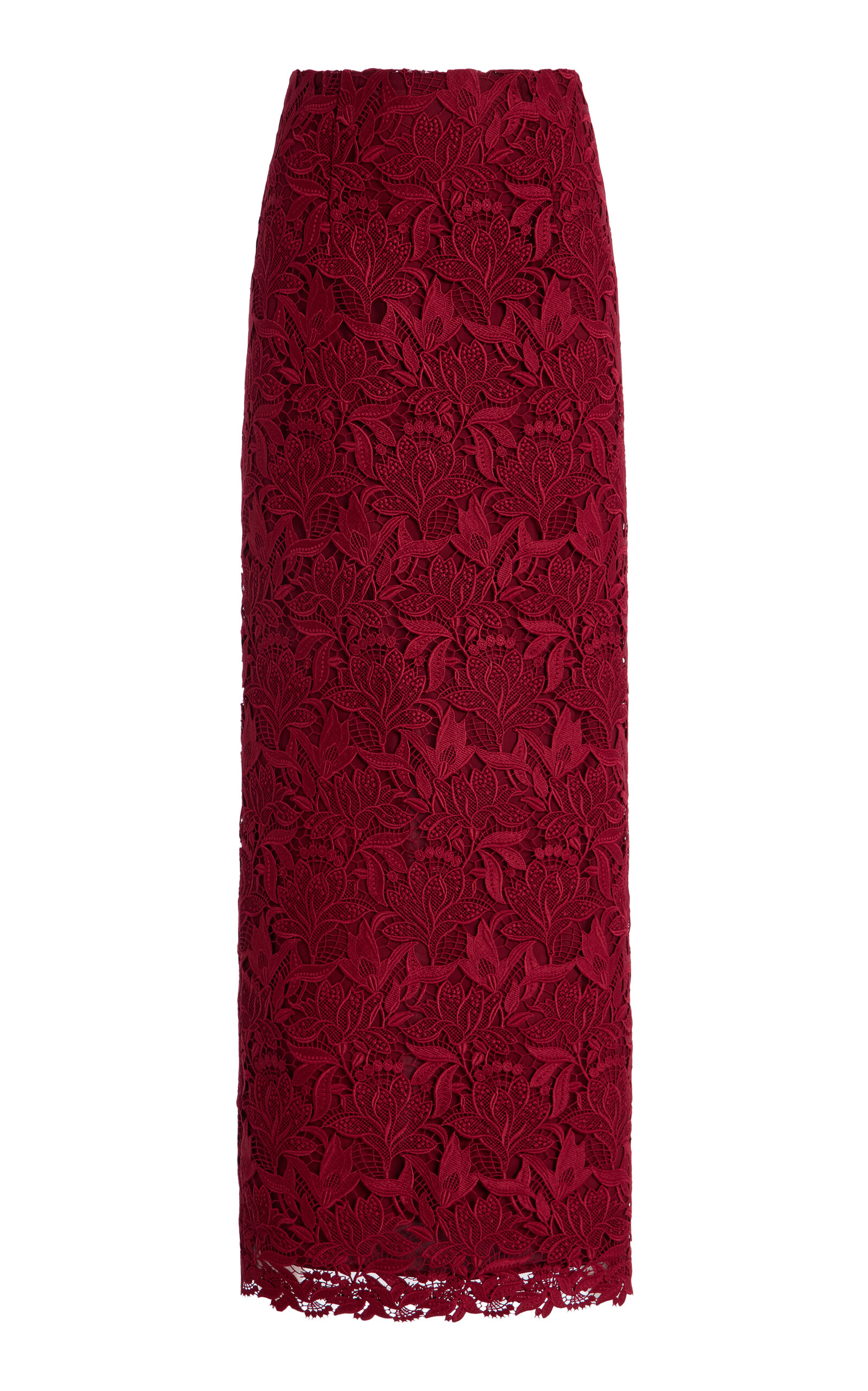 Carolina Herrera Lace Column Skirt