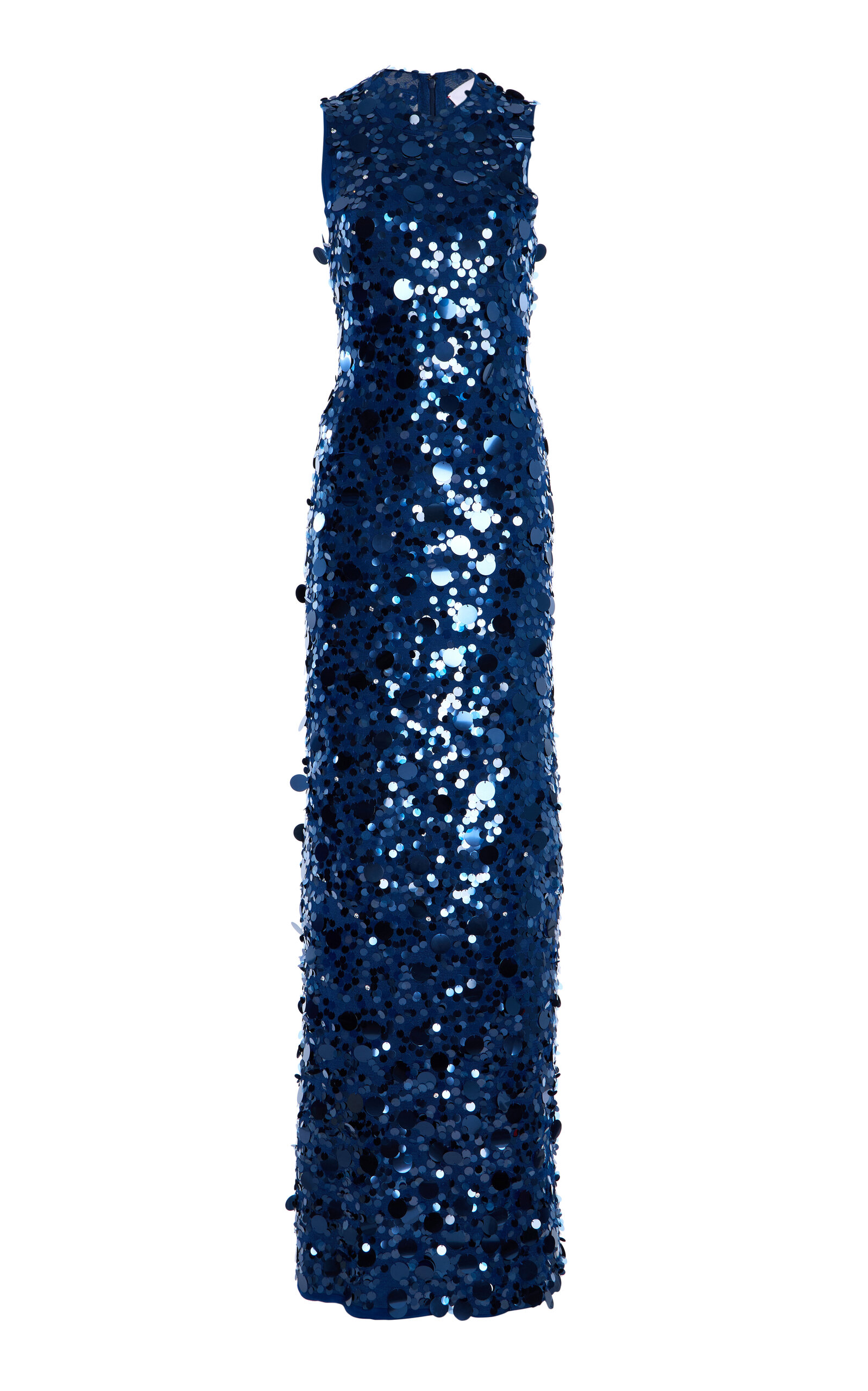 Carolina Herrera Paillette-embellished Gown In Navy