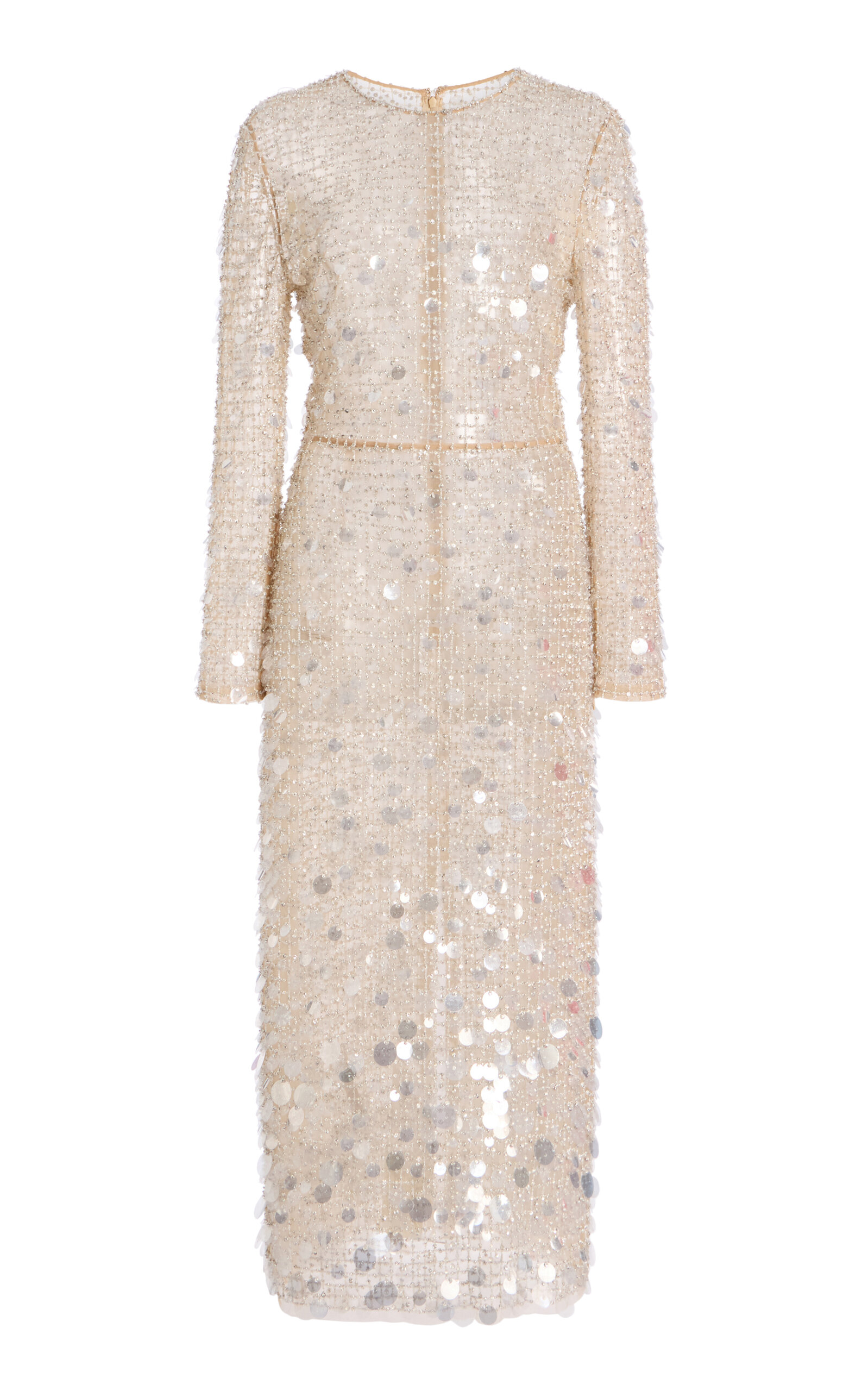 Carolina Herrera Paillette-Embellished Midi Dress