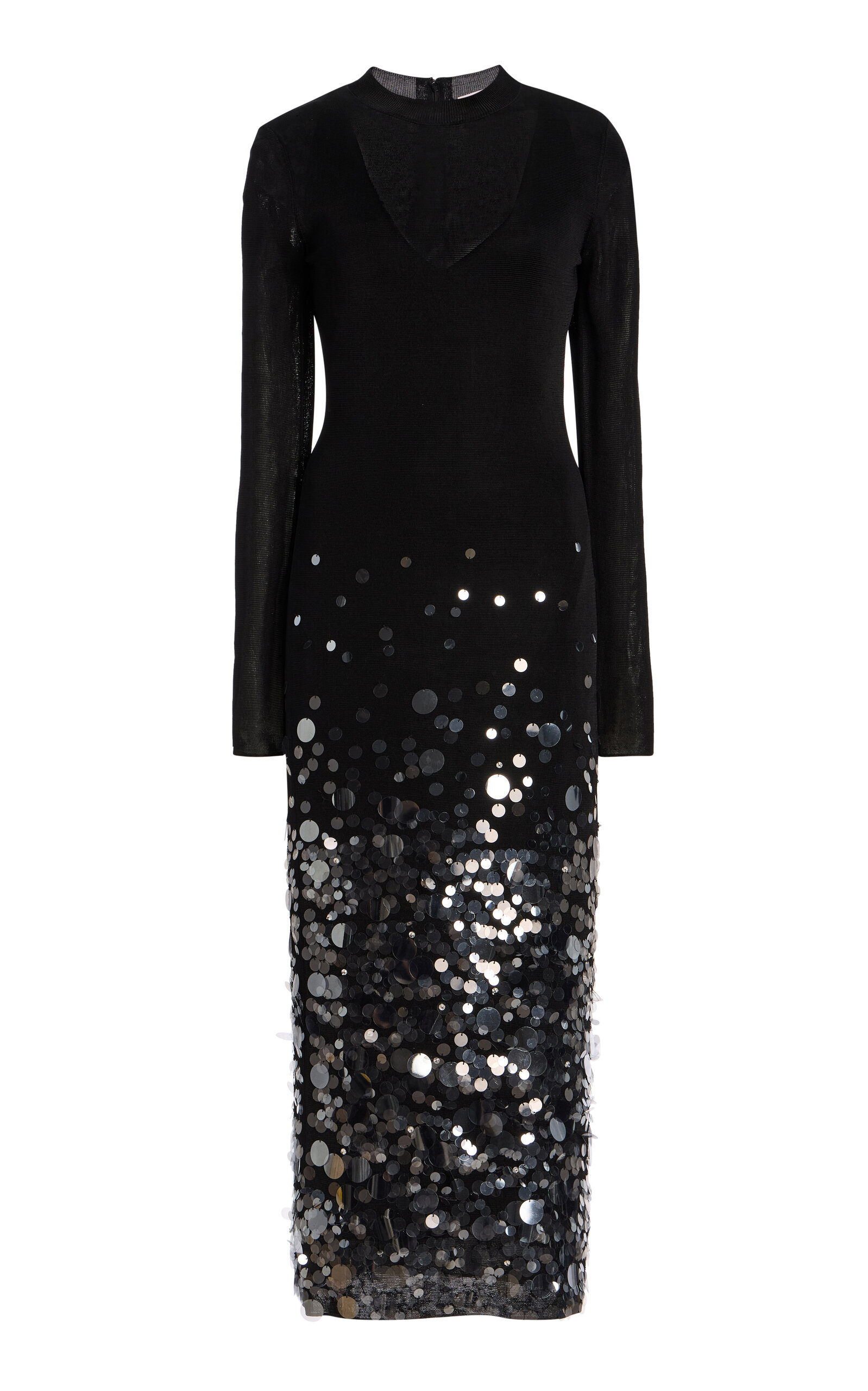 Carolina Herrera Paillette-Embellished Knit Midi Dress