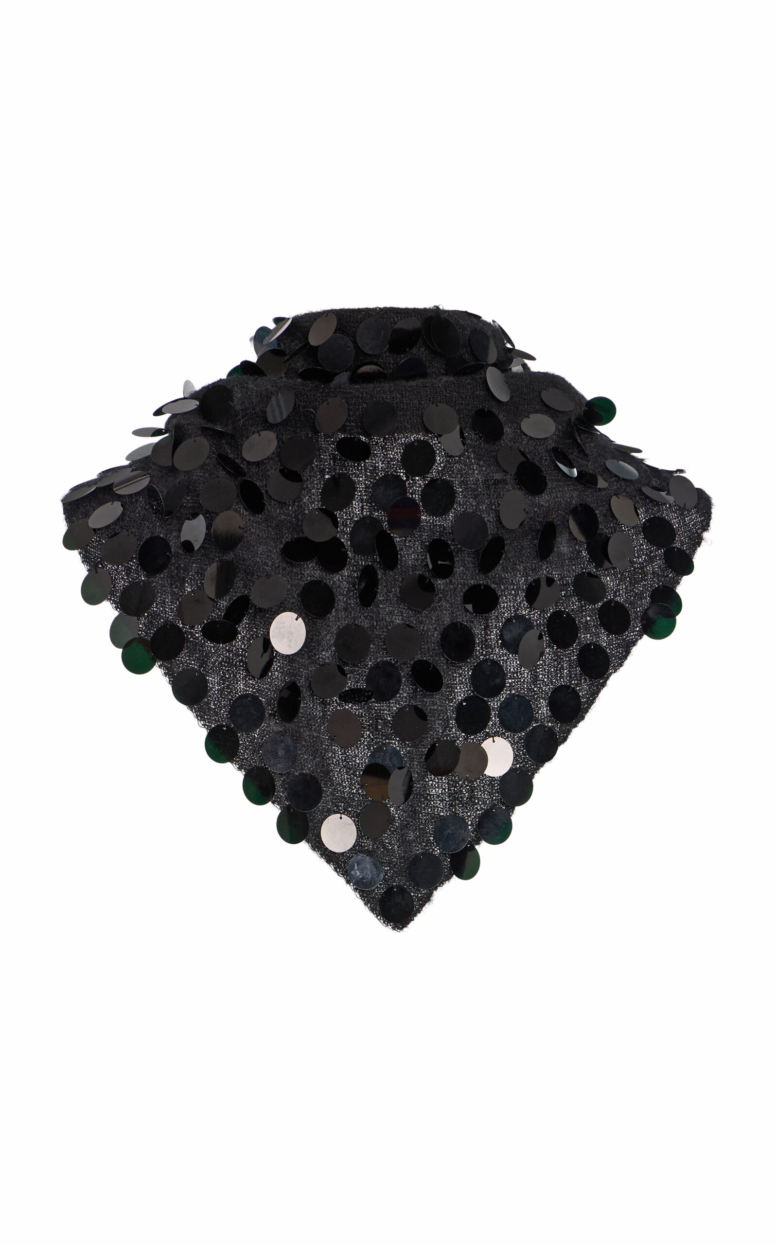 ZANKOV Kinga Sequined Mohair-Blend Scarf - Black - OS