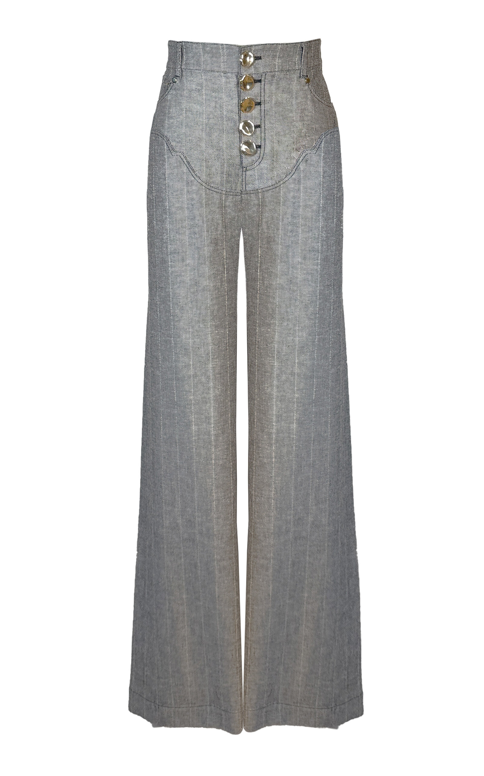 Matthew Pinstriped Linen Twill Pants