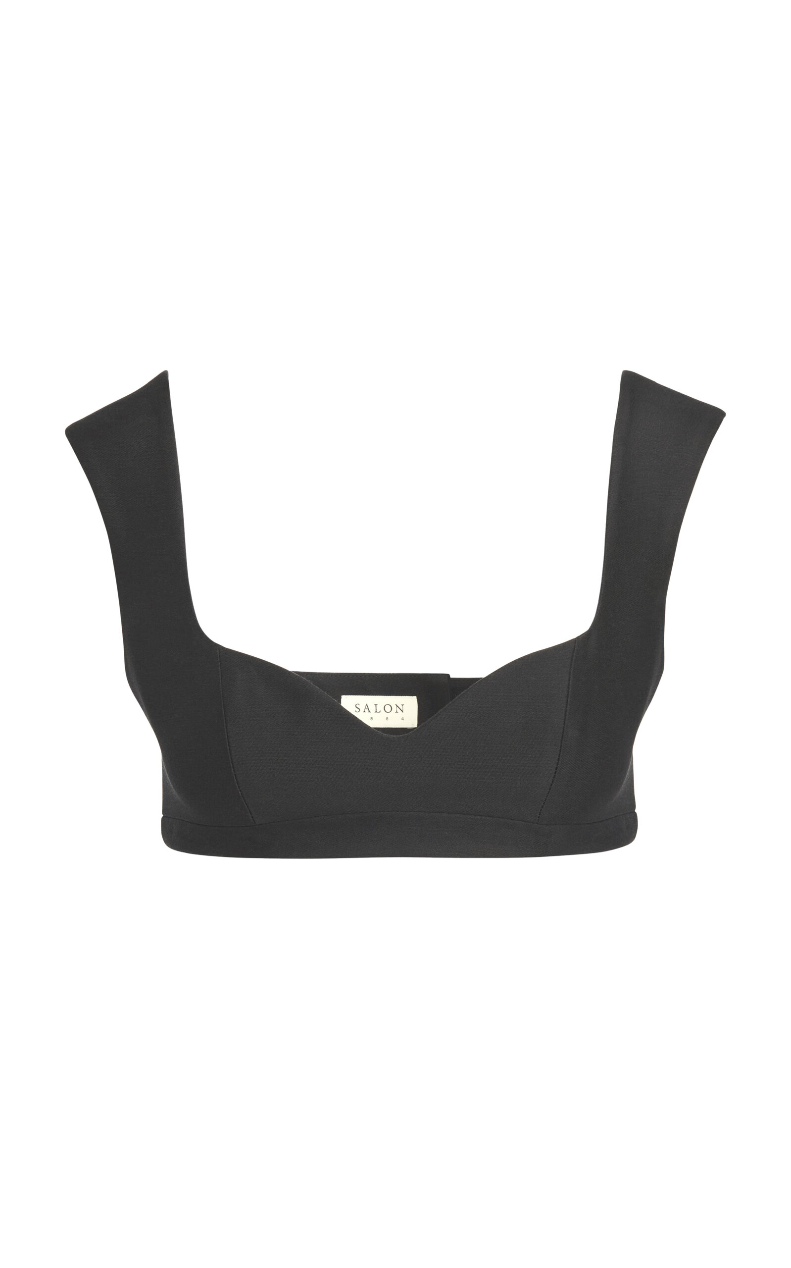SALON 1884 Livio Cotton-Silk Bra Top - Black