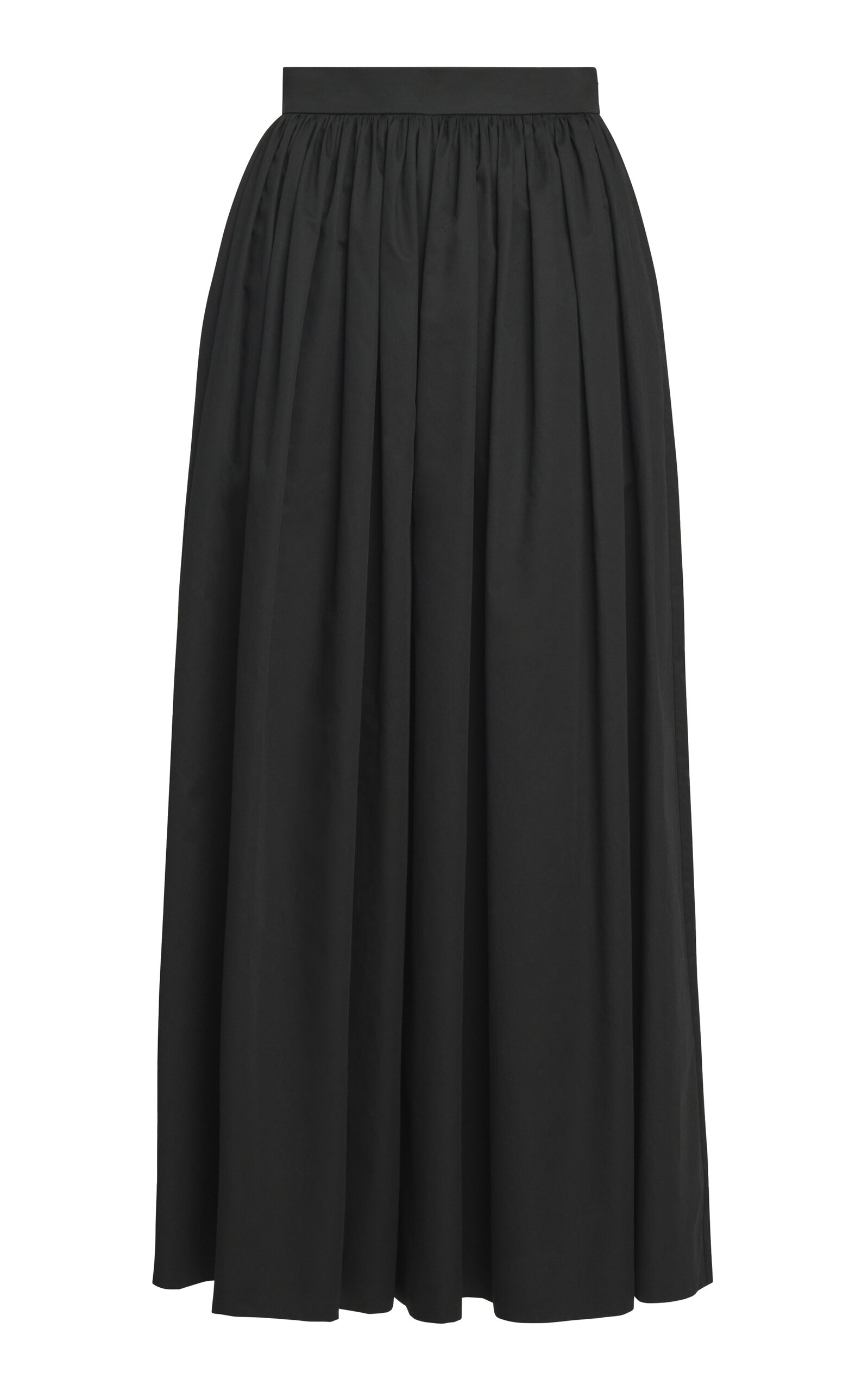 SALON 1884 Renzo Cotton Sateen Wide-Leg Pants - Black