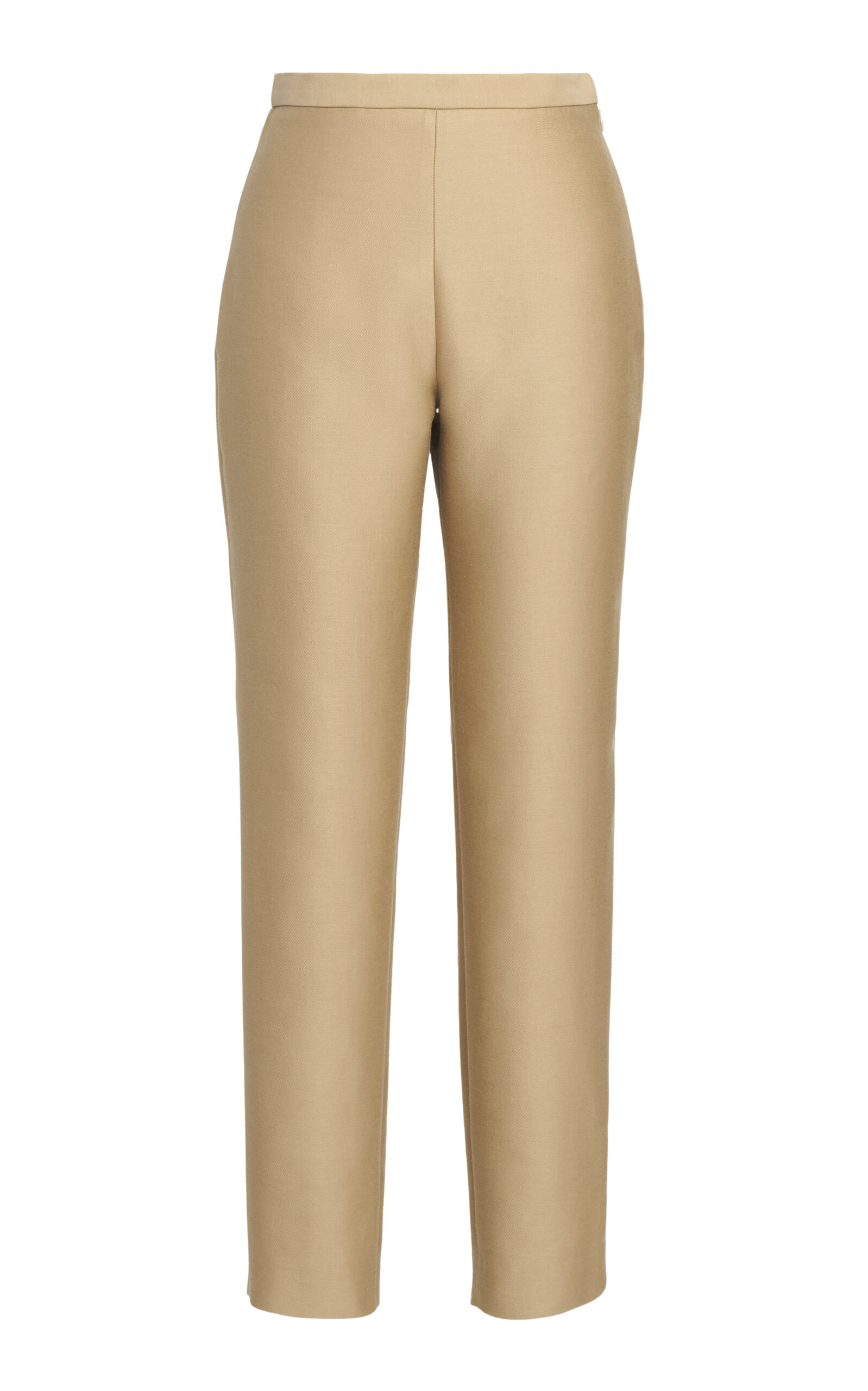 SALON 1884 Laconi Cotton-Silk Capri Pants - Tan