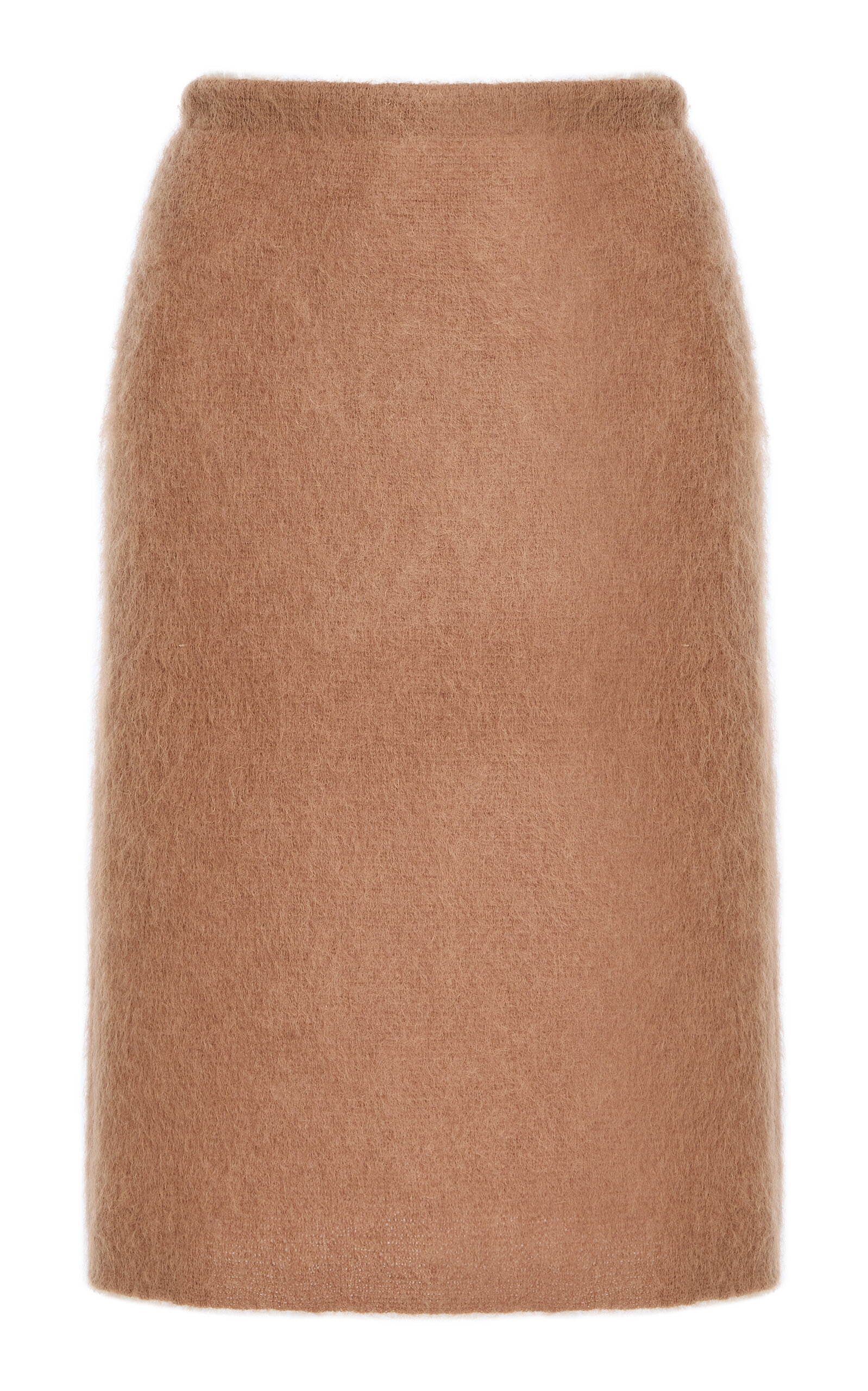 ZANKOV Delphine Mohair-Blend Midi Skirt - Neutral