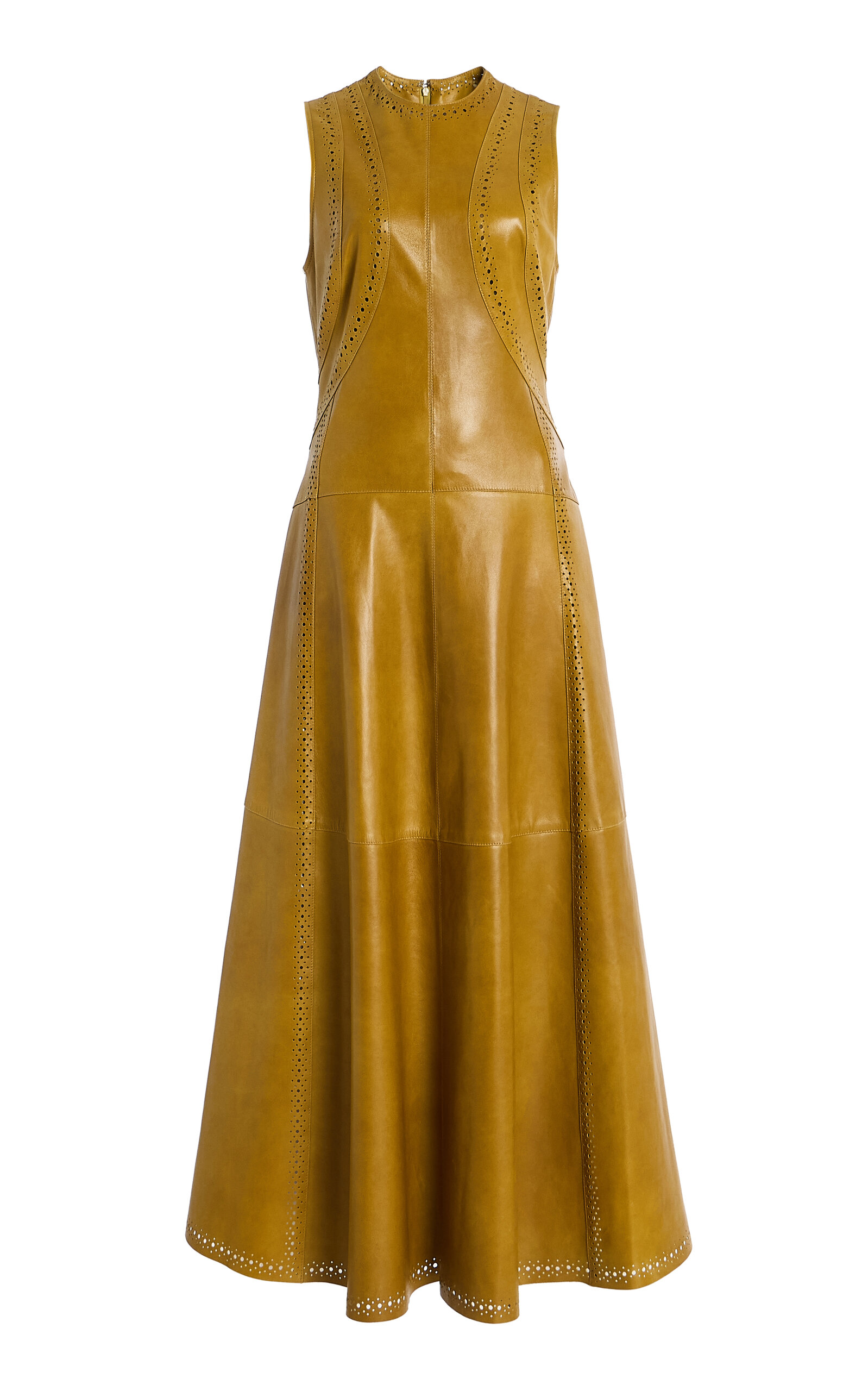 Ulla Johnson Juliette Leather Midi Dress - Women's Clothing