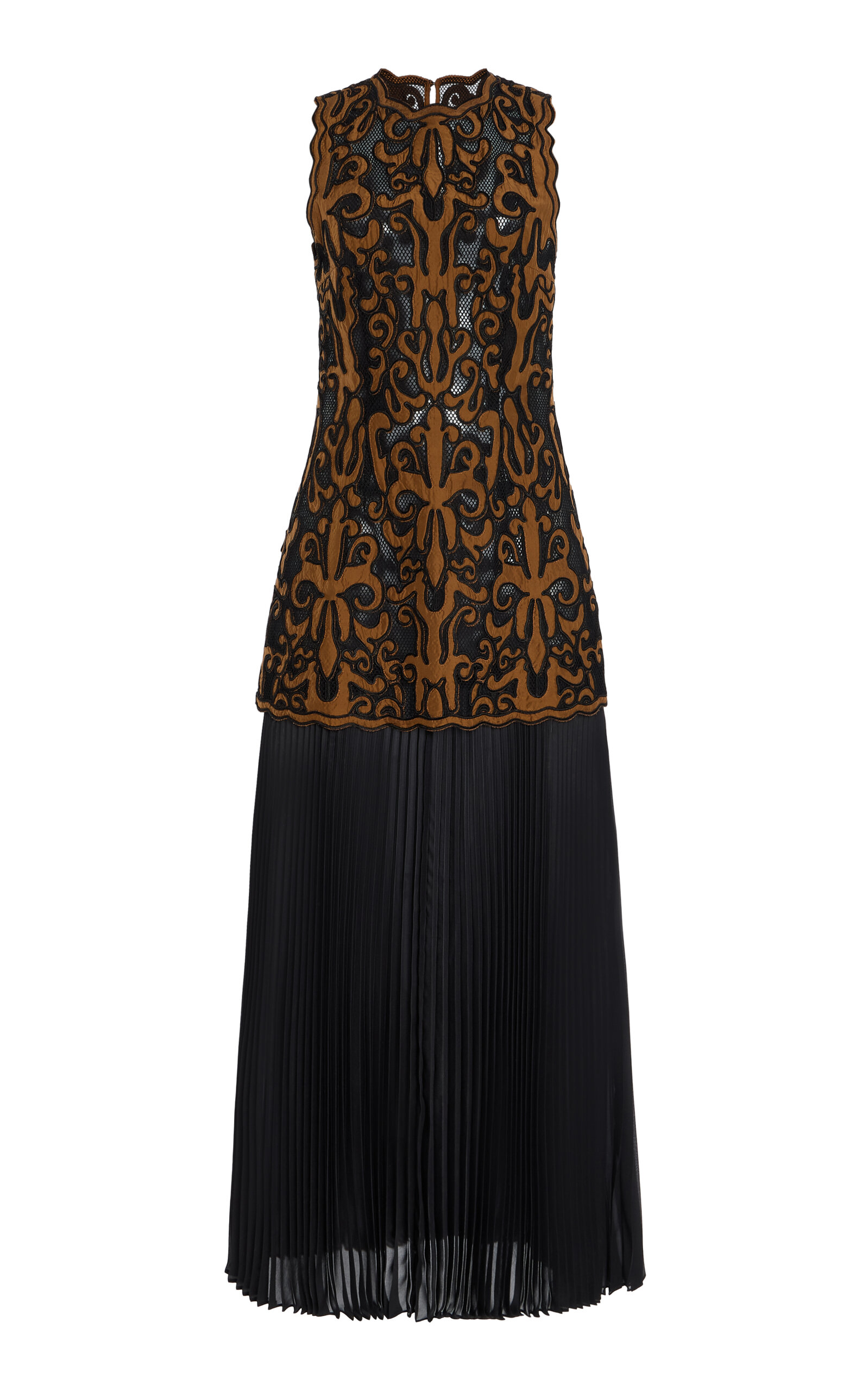 Ulla Johnson Auryn Applique Sleeveless Midi Dress In Multi