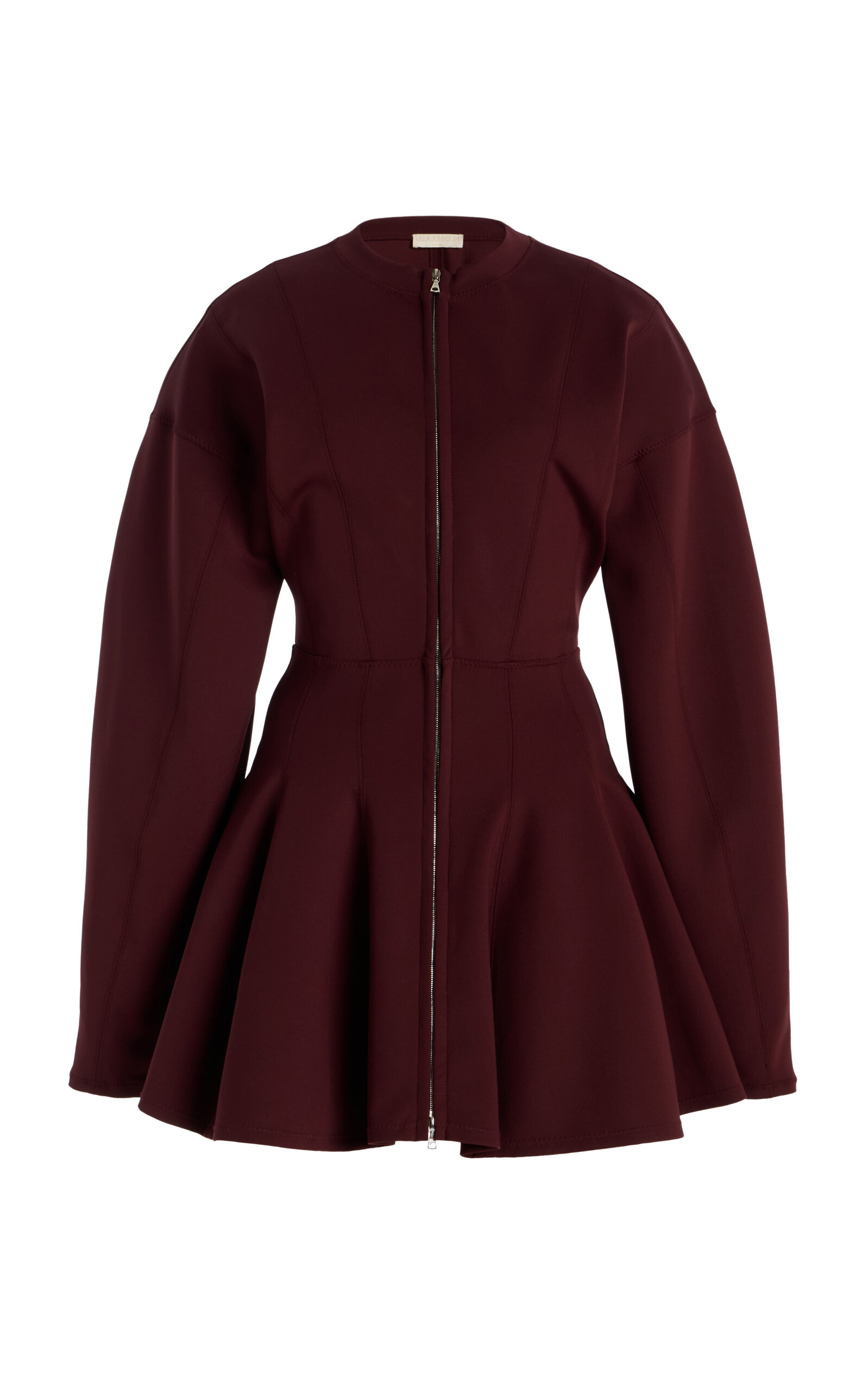 Ulla Johnson Ansel Zip Front Mini Dress - Burgundy