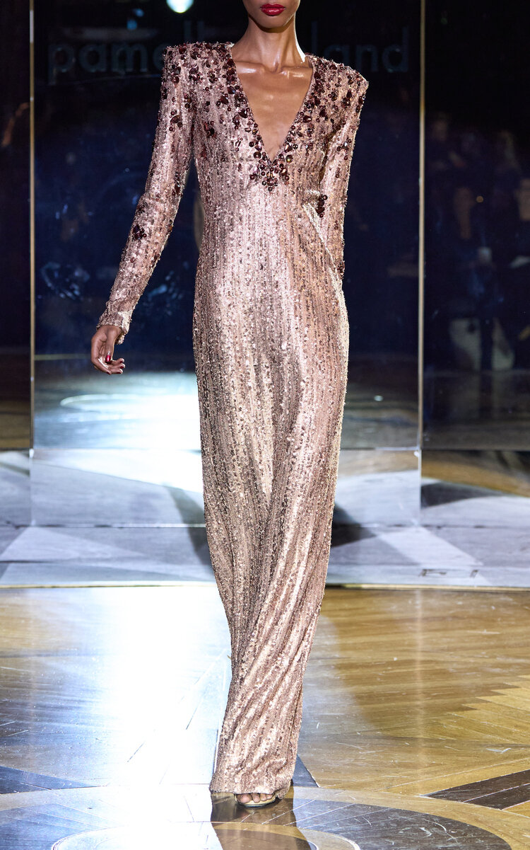 Pamella Roland Sequined Gown