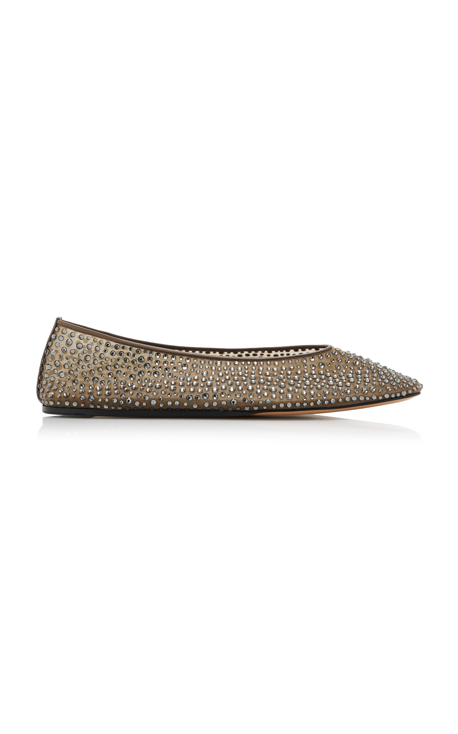 Le Monde Beryl Luna Studded Mesh Ballet Flats
