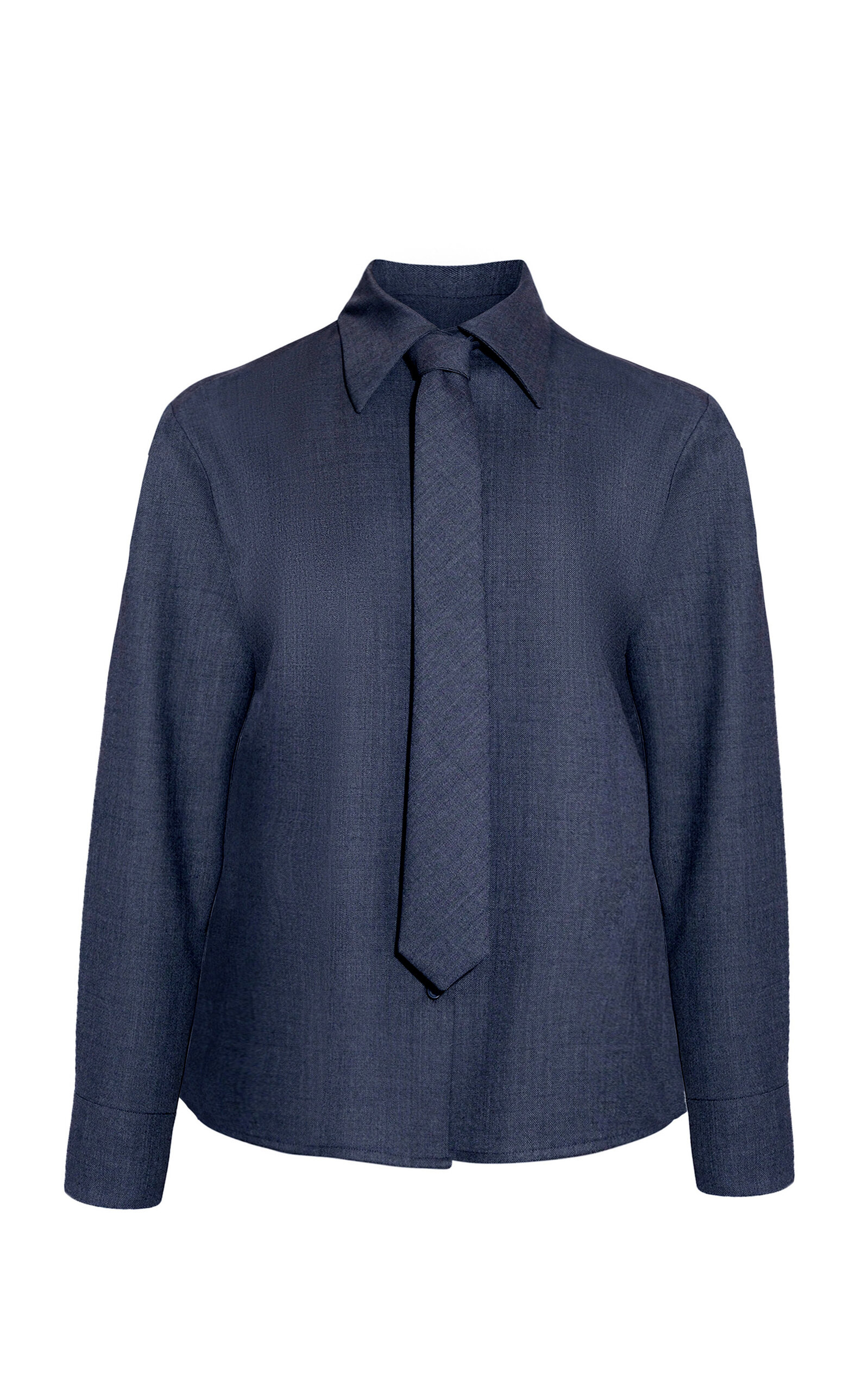 Kallmeyer Billie Tie Wool Top In Blue