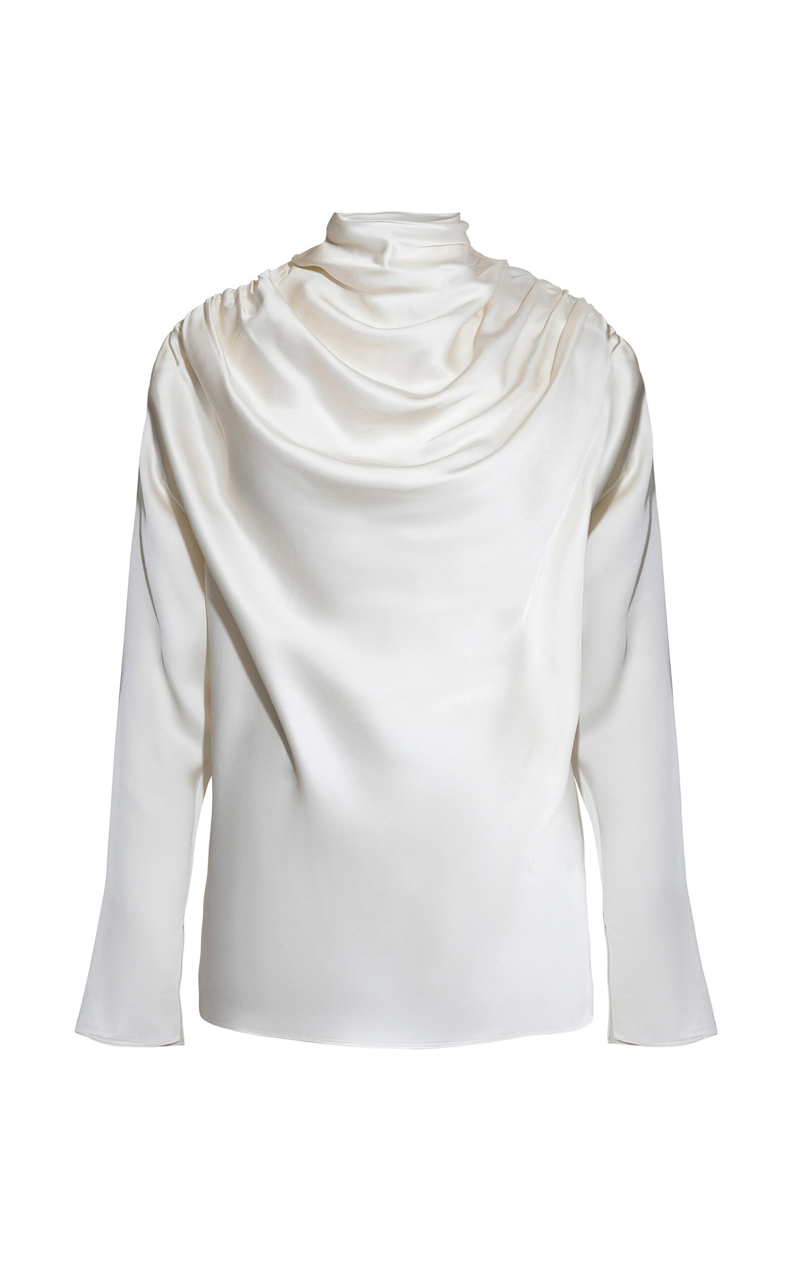 KALLMEYER Tabitha Draped Satin Blouse