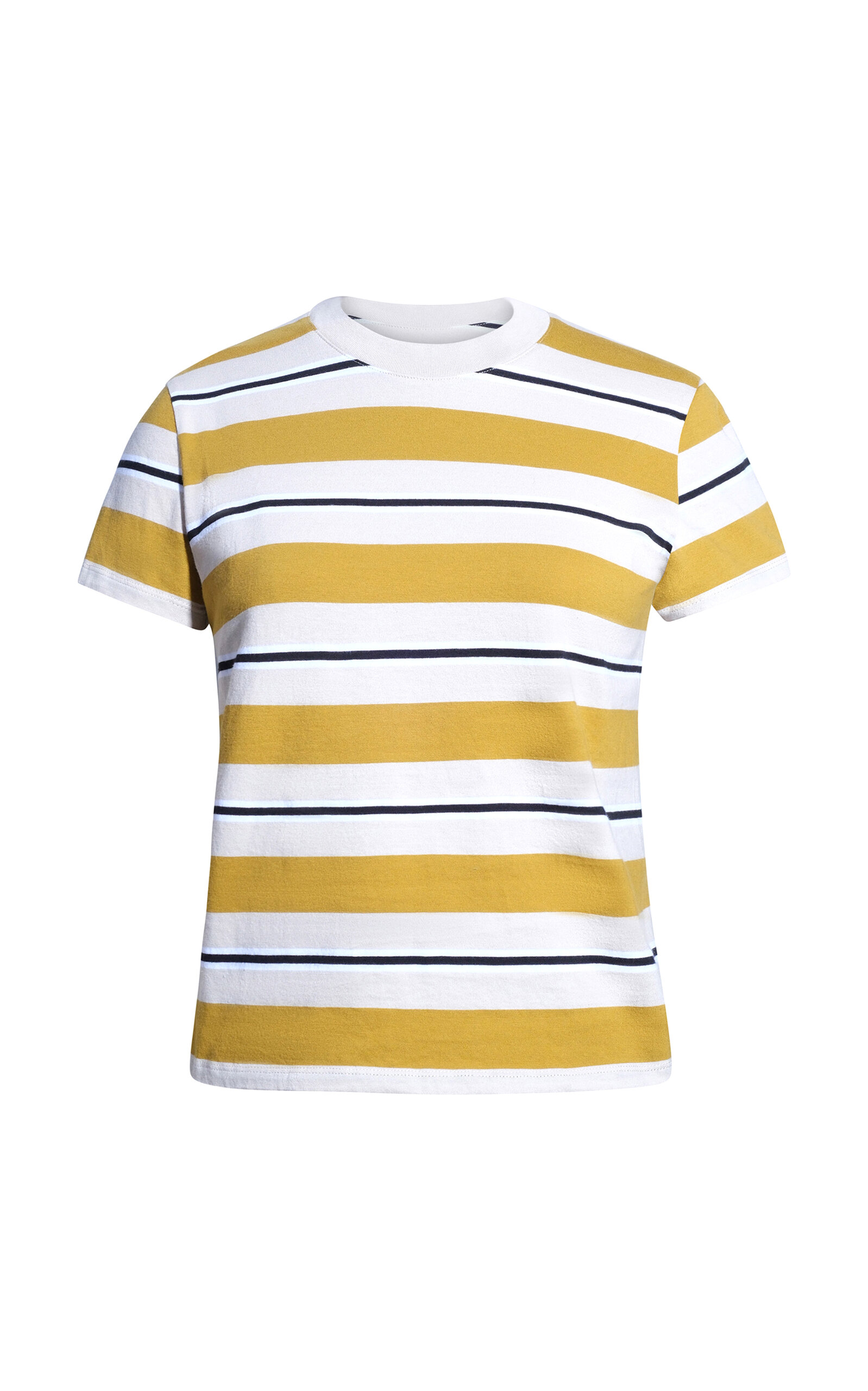 KALLMEYER Kenzie Striped Cotton T-Shirt - Gold