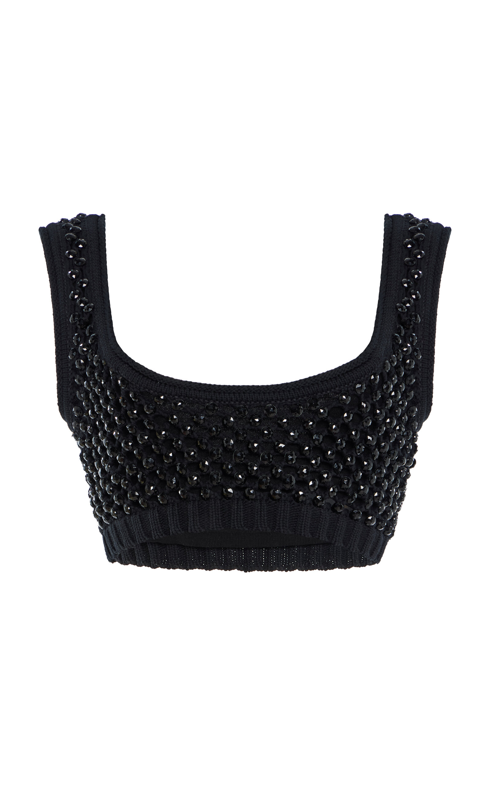 Crystal-Embellished Knit Bralette