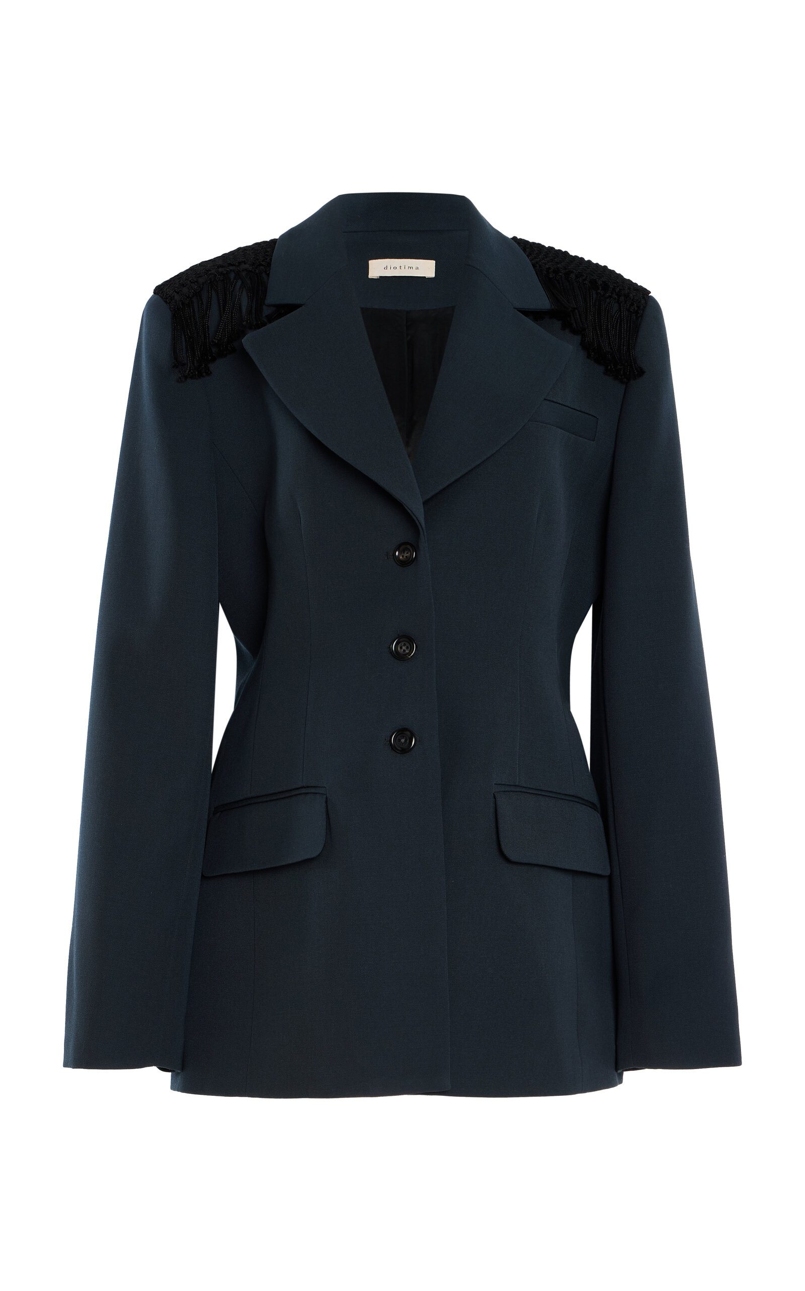 Diotima Garvey Mortimer Wool Twill Blazer In Navy