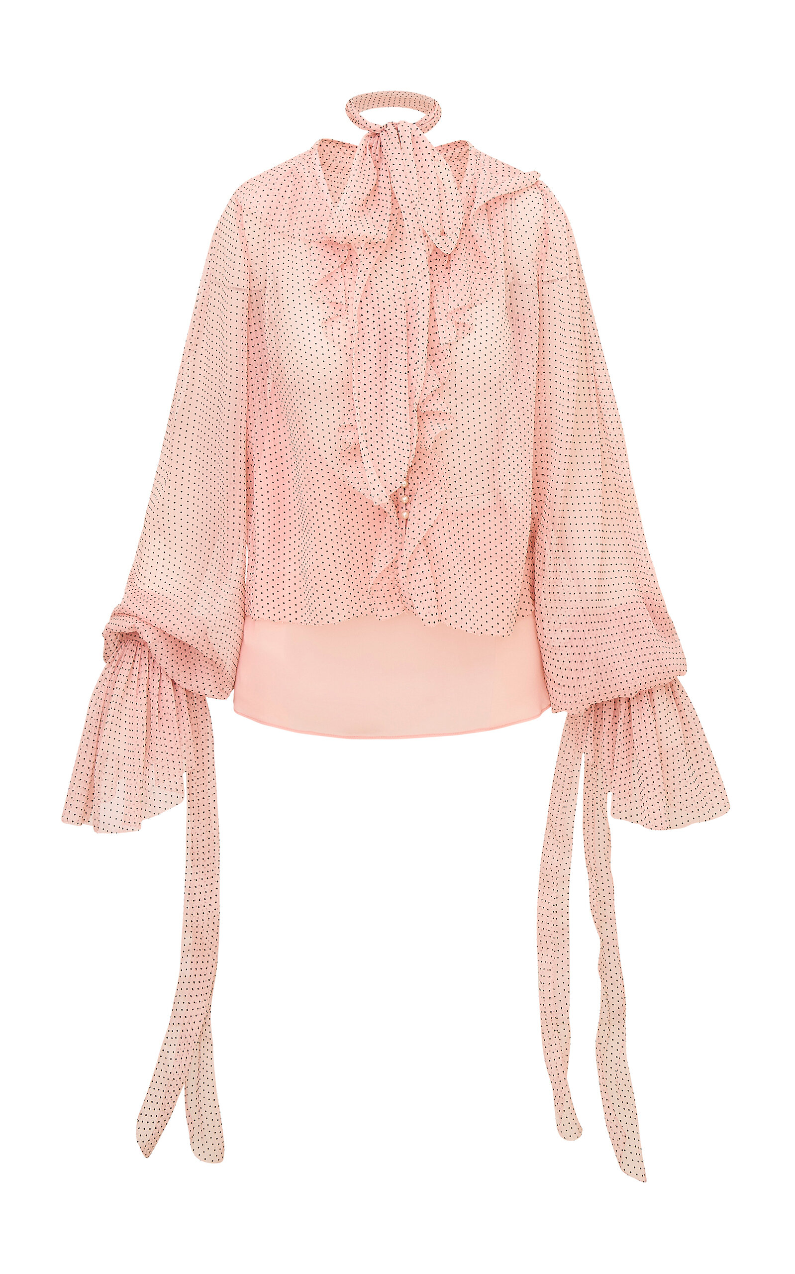 LoveShackFancy Linette Ruffled Chiffon Top