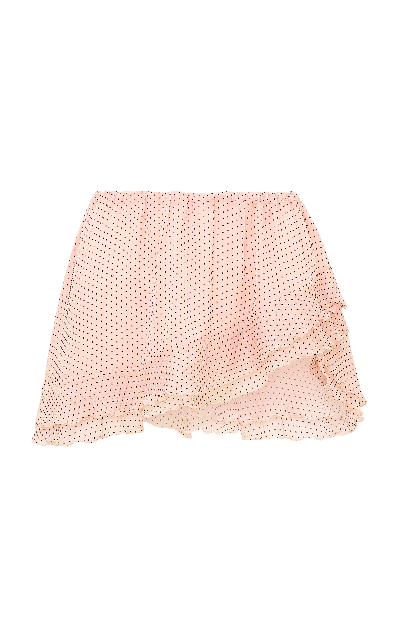 LoveShackFancy Renza Ruffled Chiffon Mini Skirt