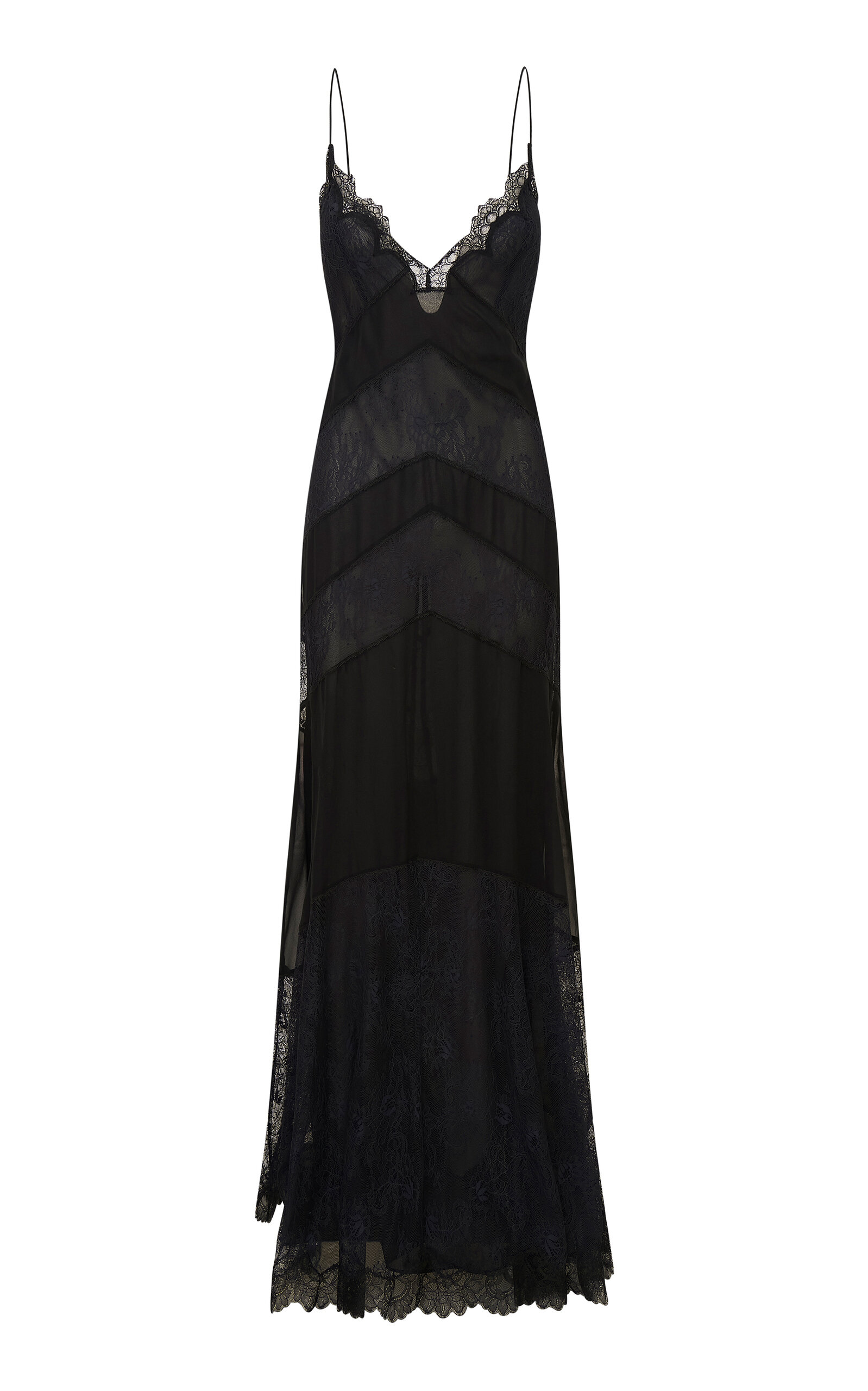 LoveShackFancy Astra Paneled Lace Maxi Dress