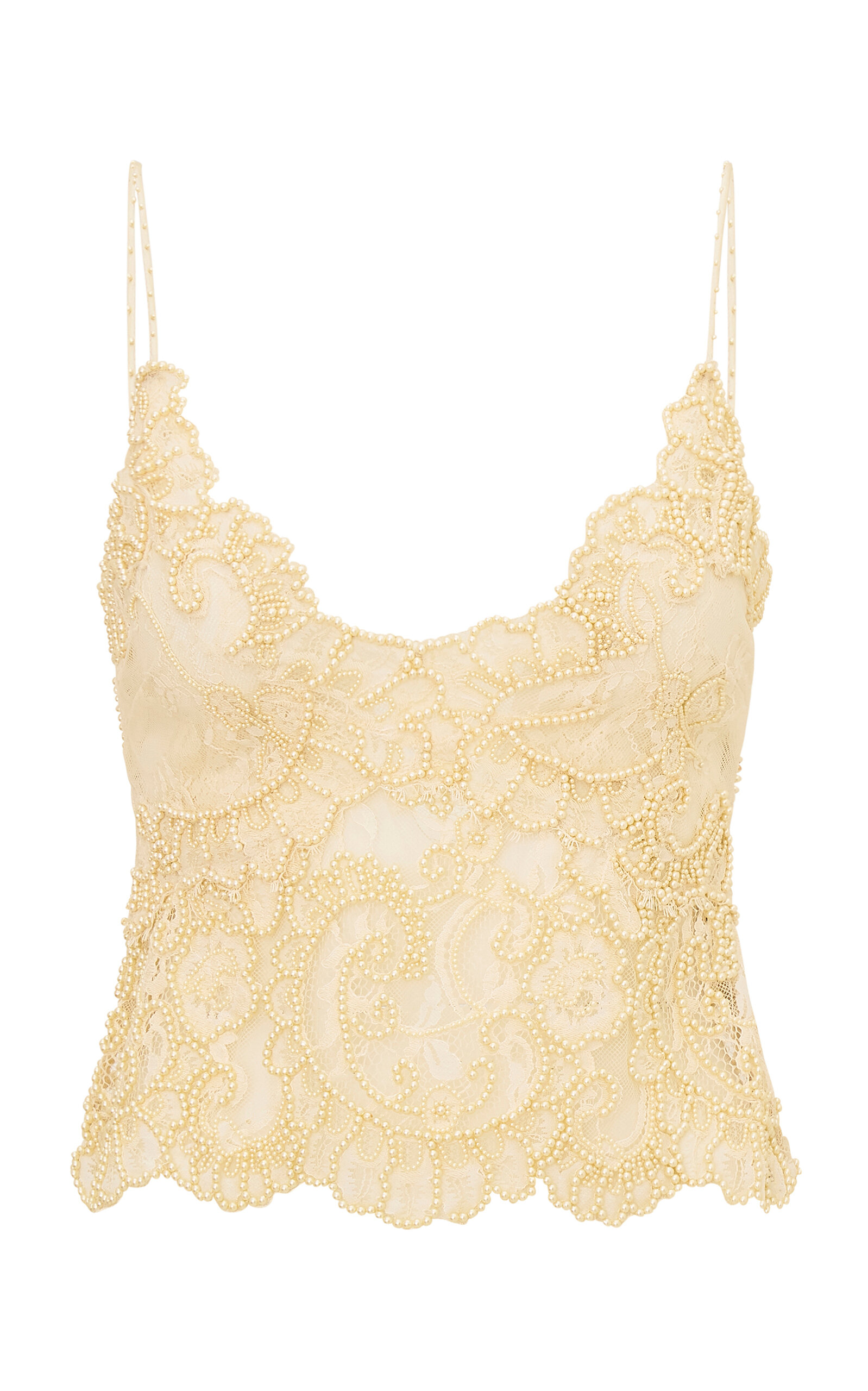 LoveShackFancy Svetlana Lace Tank Top