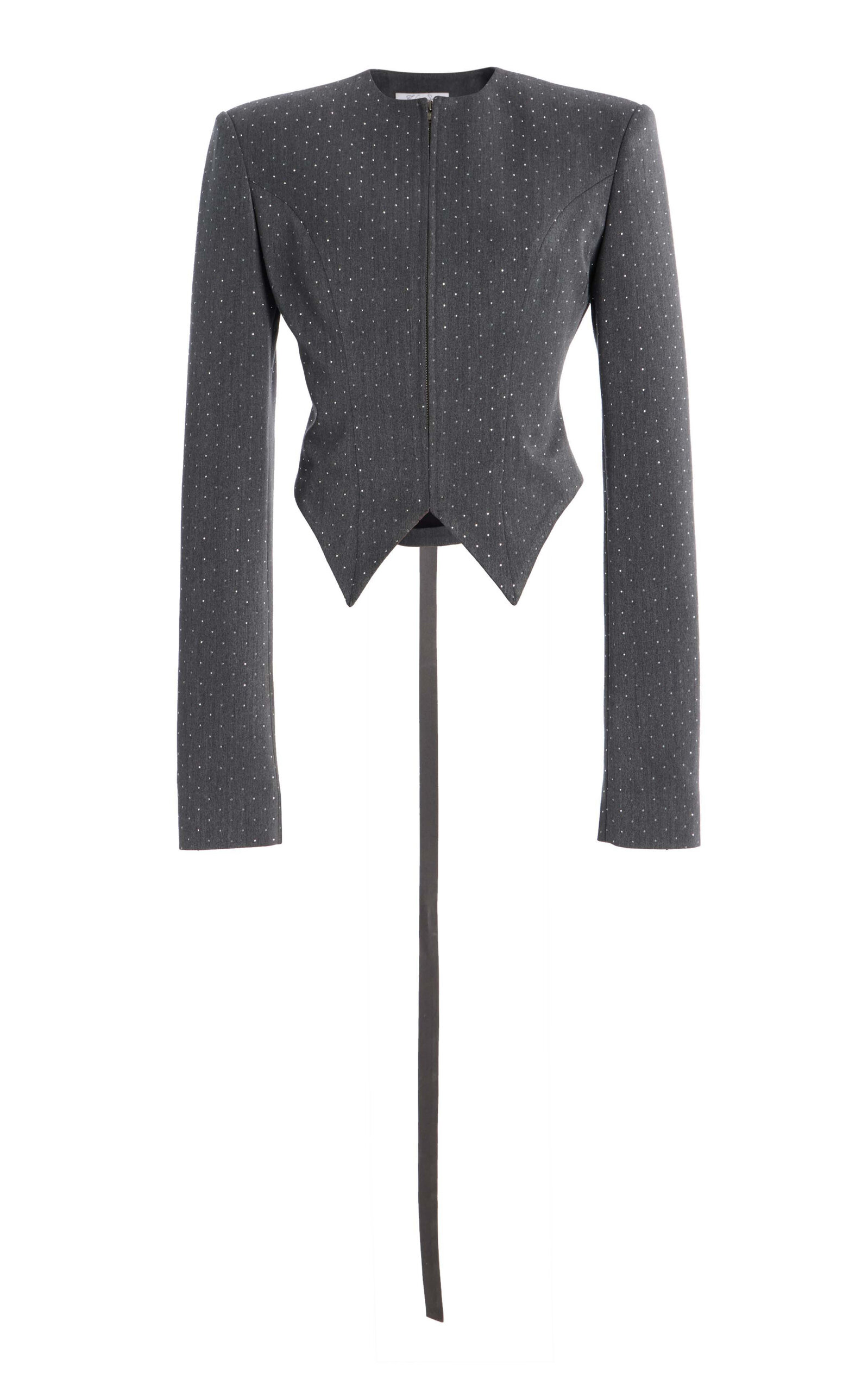 Crystal-Embellished Suiting Blazer