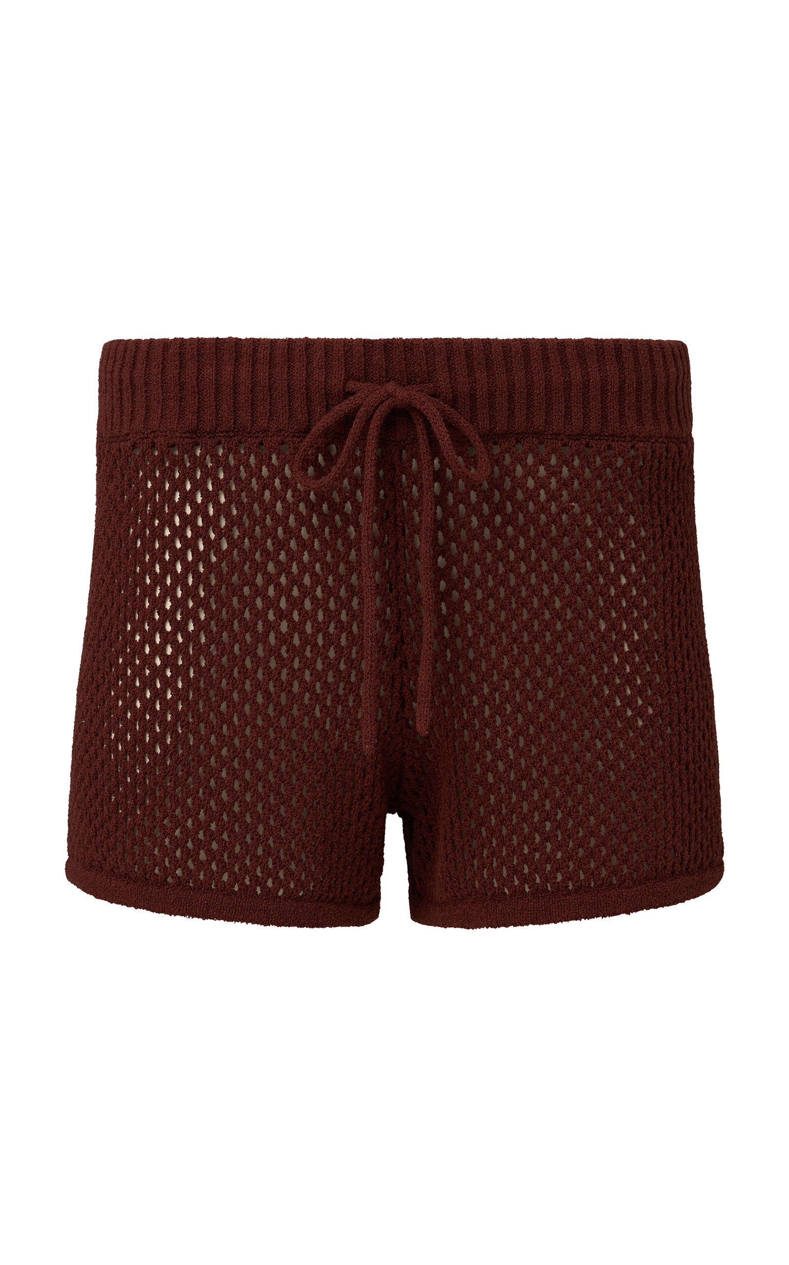 Crochet-Knit Cotton-Blend Micro Shorts