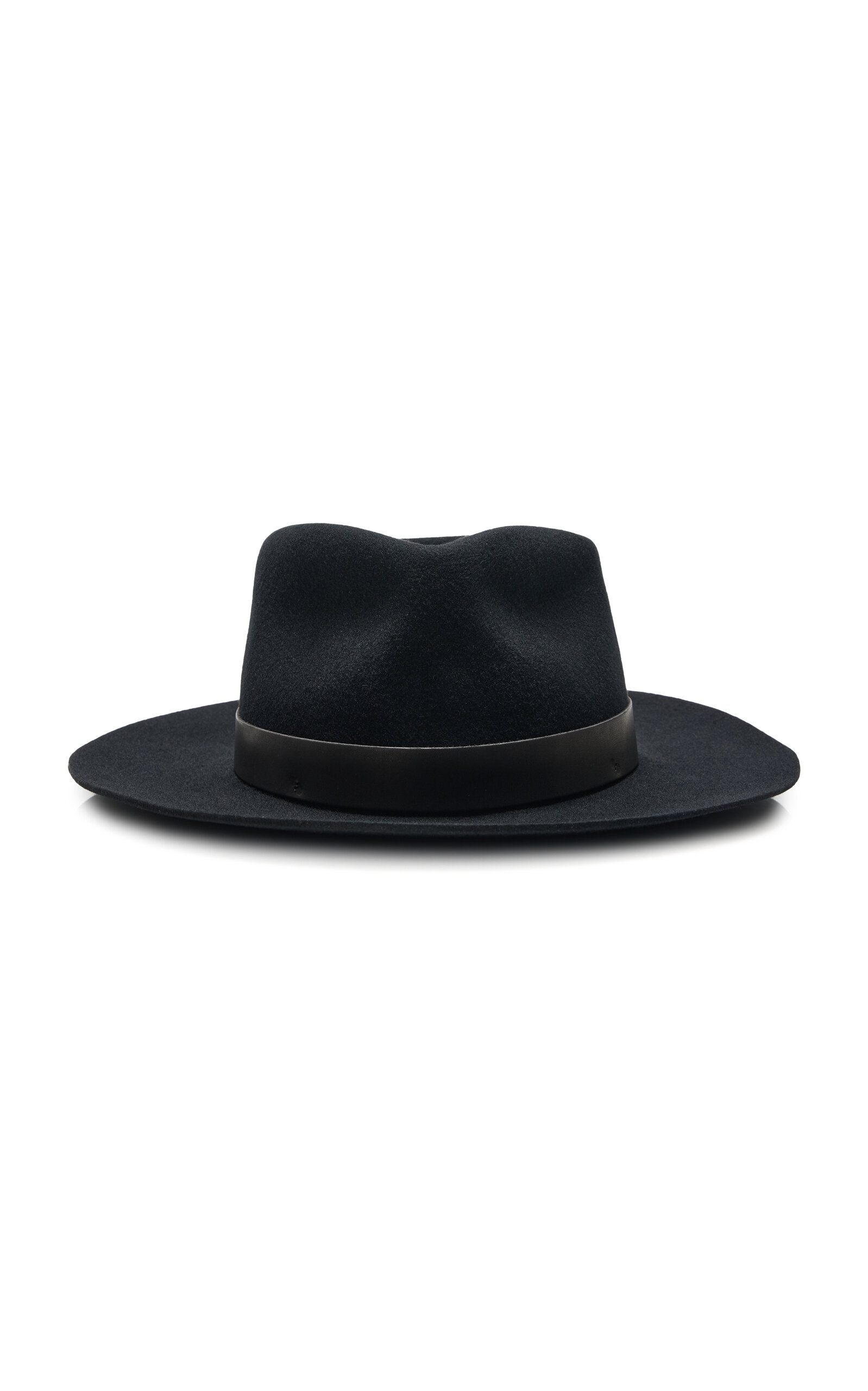 Janessa Leone Ross Packable Wool Fedora - Black
