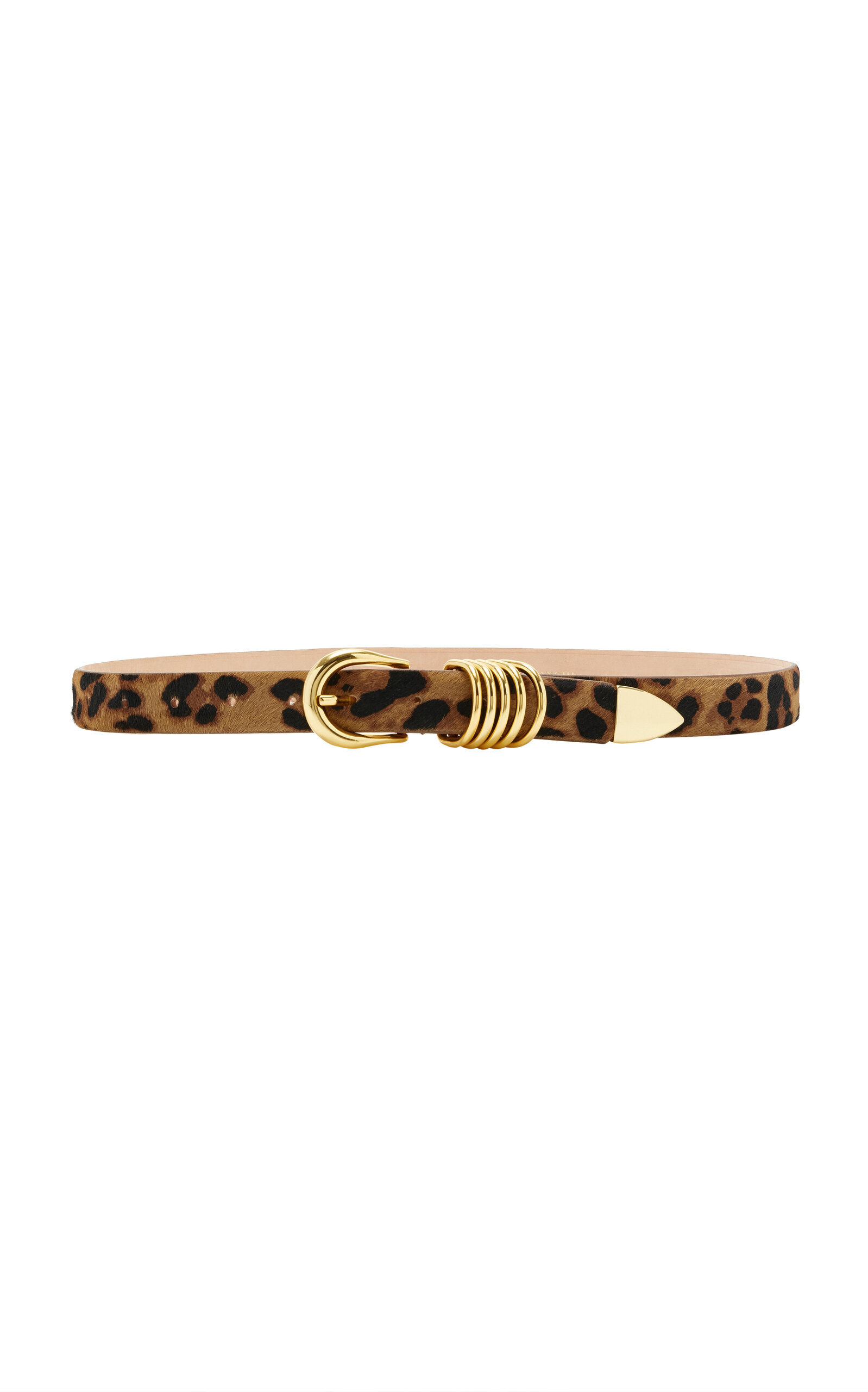 Dã©hanche Hollyhock Leopard-print Calf Hair Belt In Animal Print