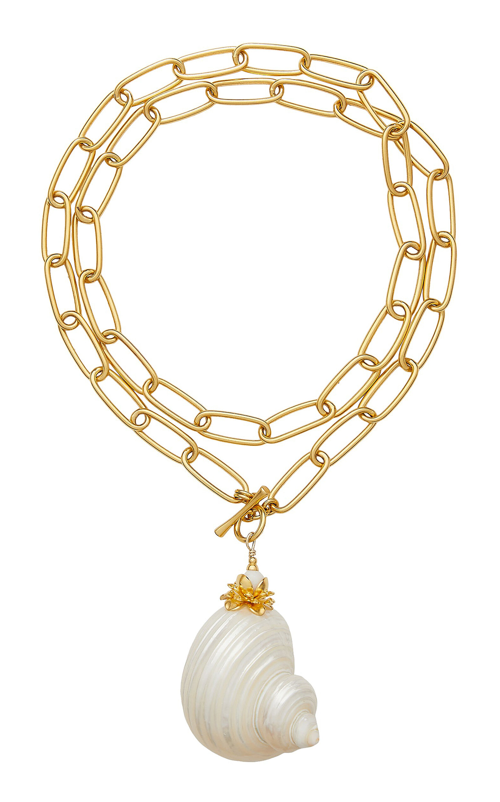 Sirena Gold-Plated Shell Necklace