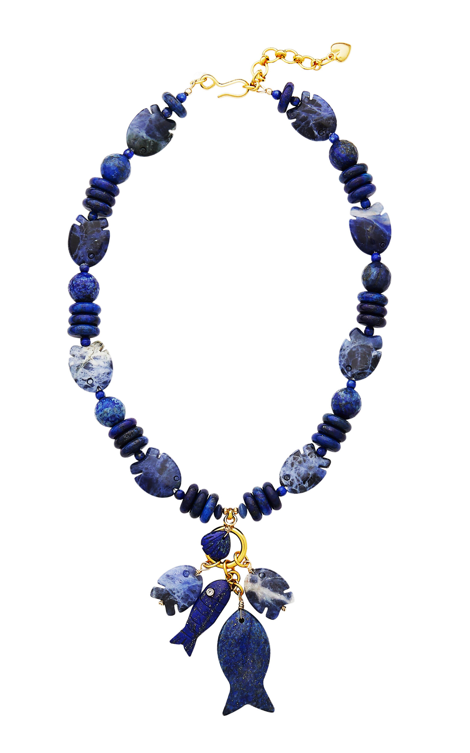 Navy Soladite And Lapis Necklace