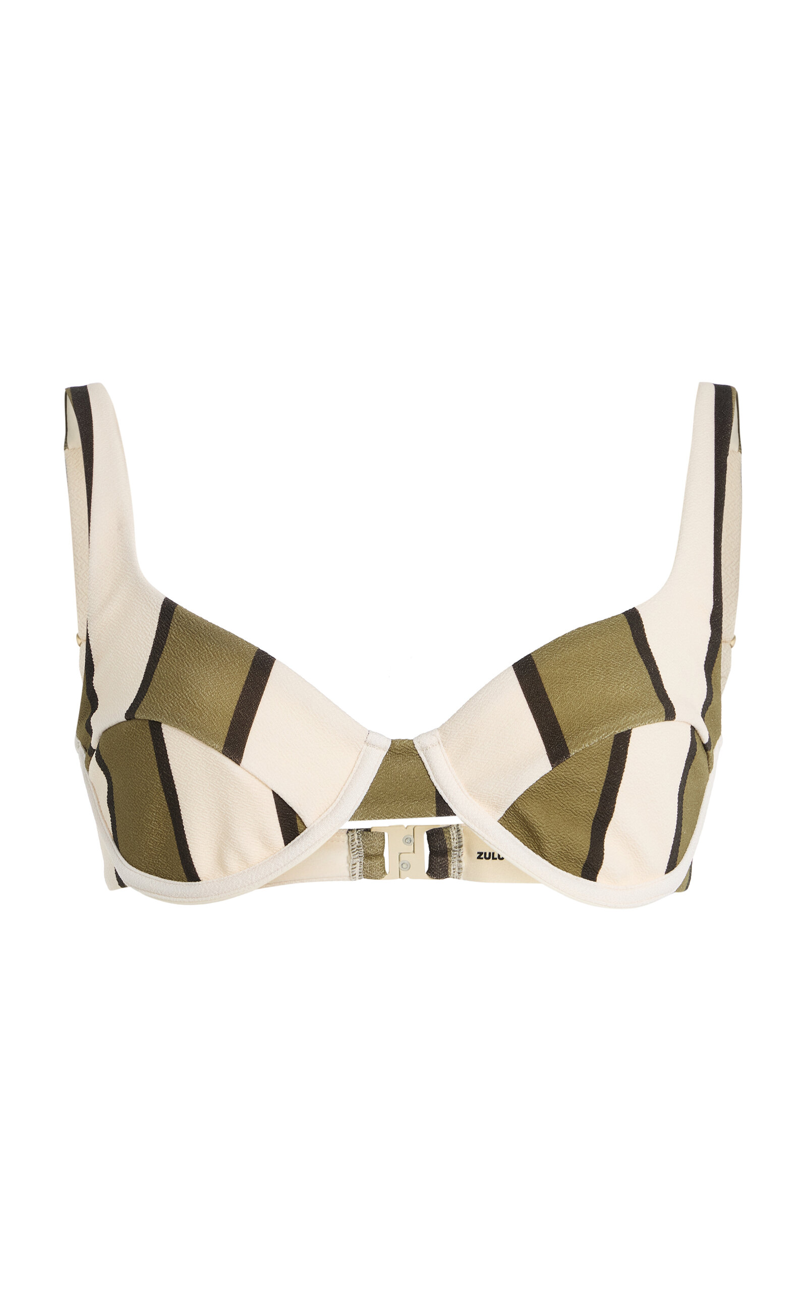 Zulu & Zephyr Striped Bikini Top In Multi