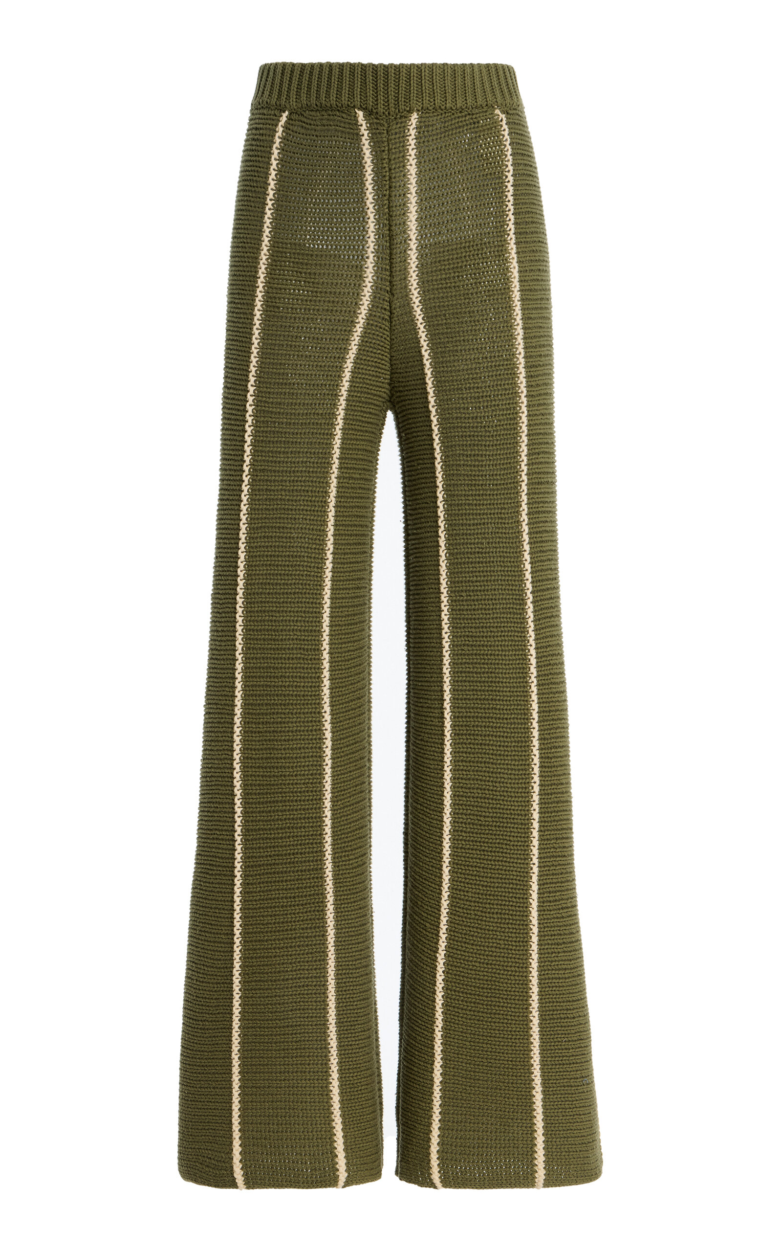 Zulu & Zephyr Exclusive Knit Cotton Pants In Green