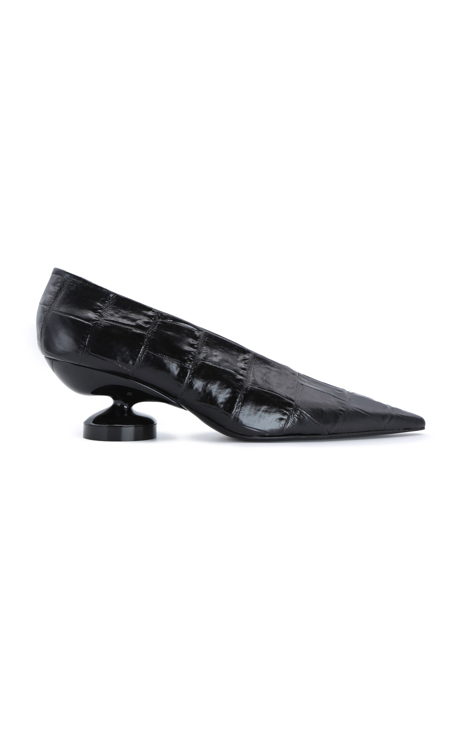 Lucasheva Sophia Croc-effect Leather Pumps In Animal Print