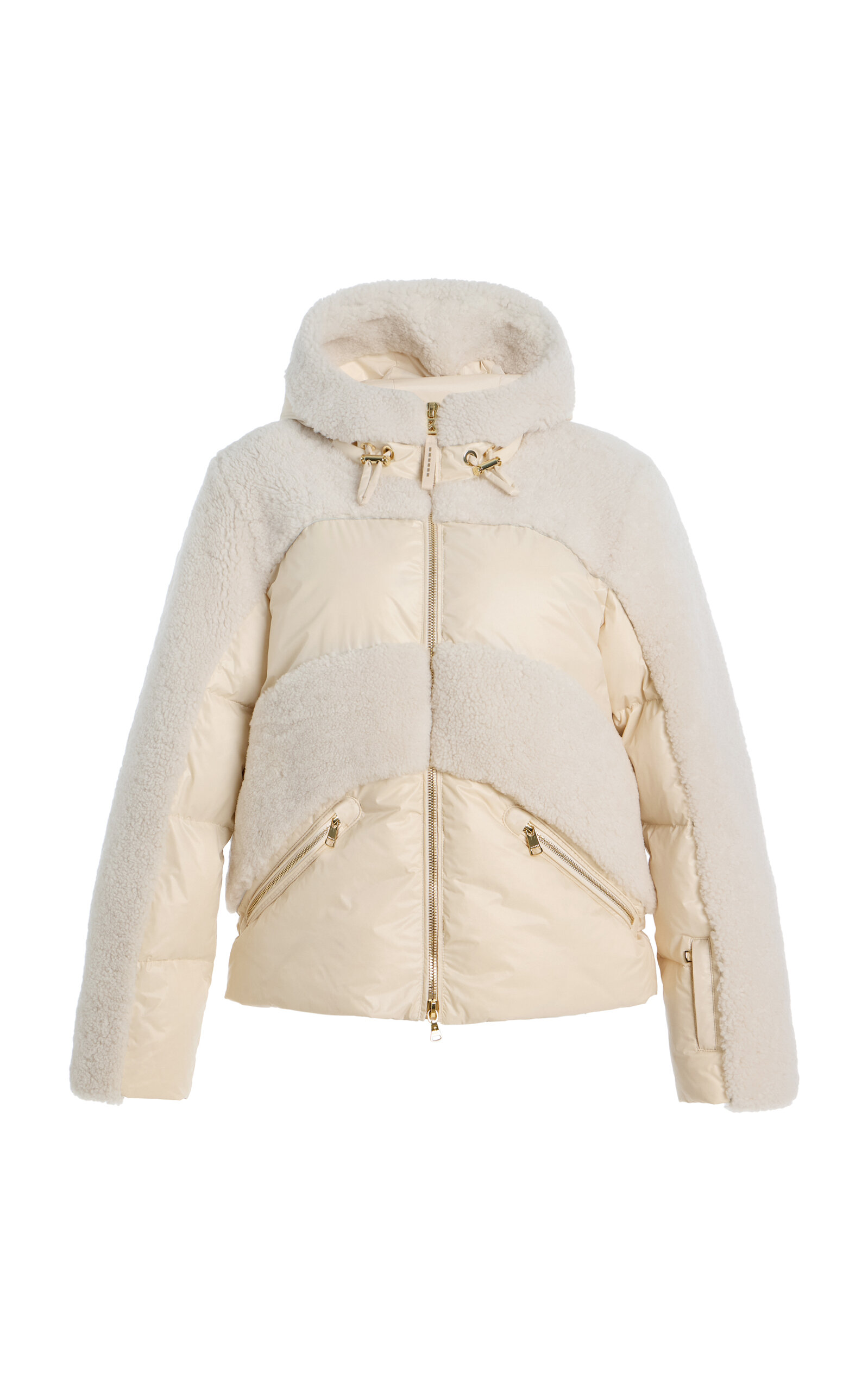Bogner Dana Shearling-trimmed Down Ski Jacket In White