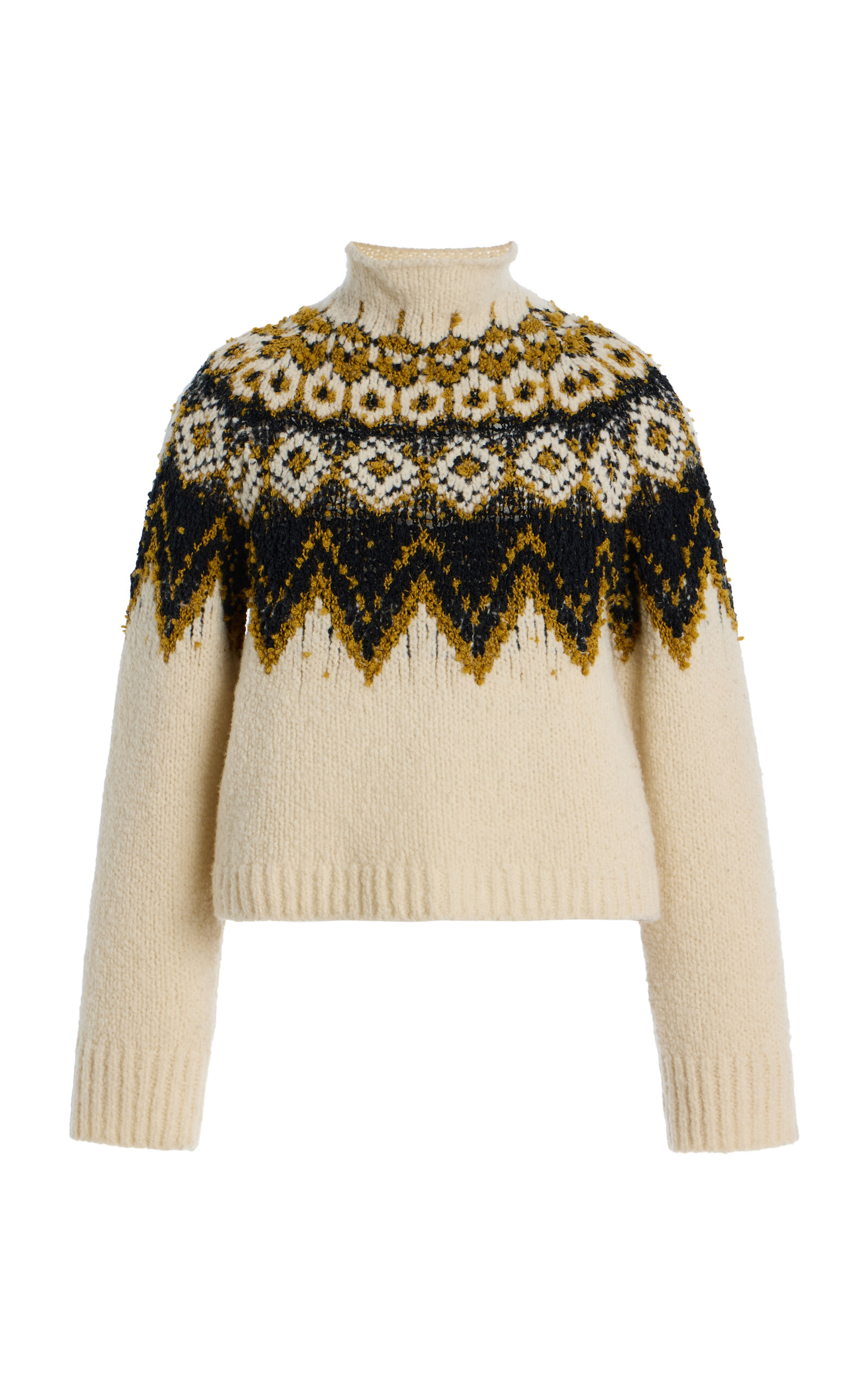 Proenza Schouler White Label Lizzy Fair Isle Linen-Blend Sweater