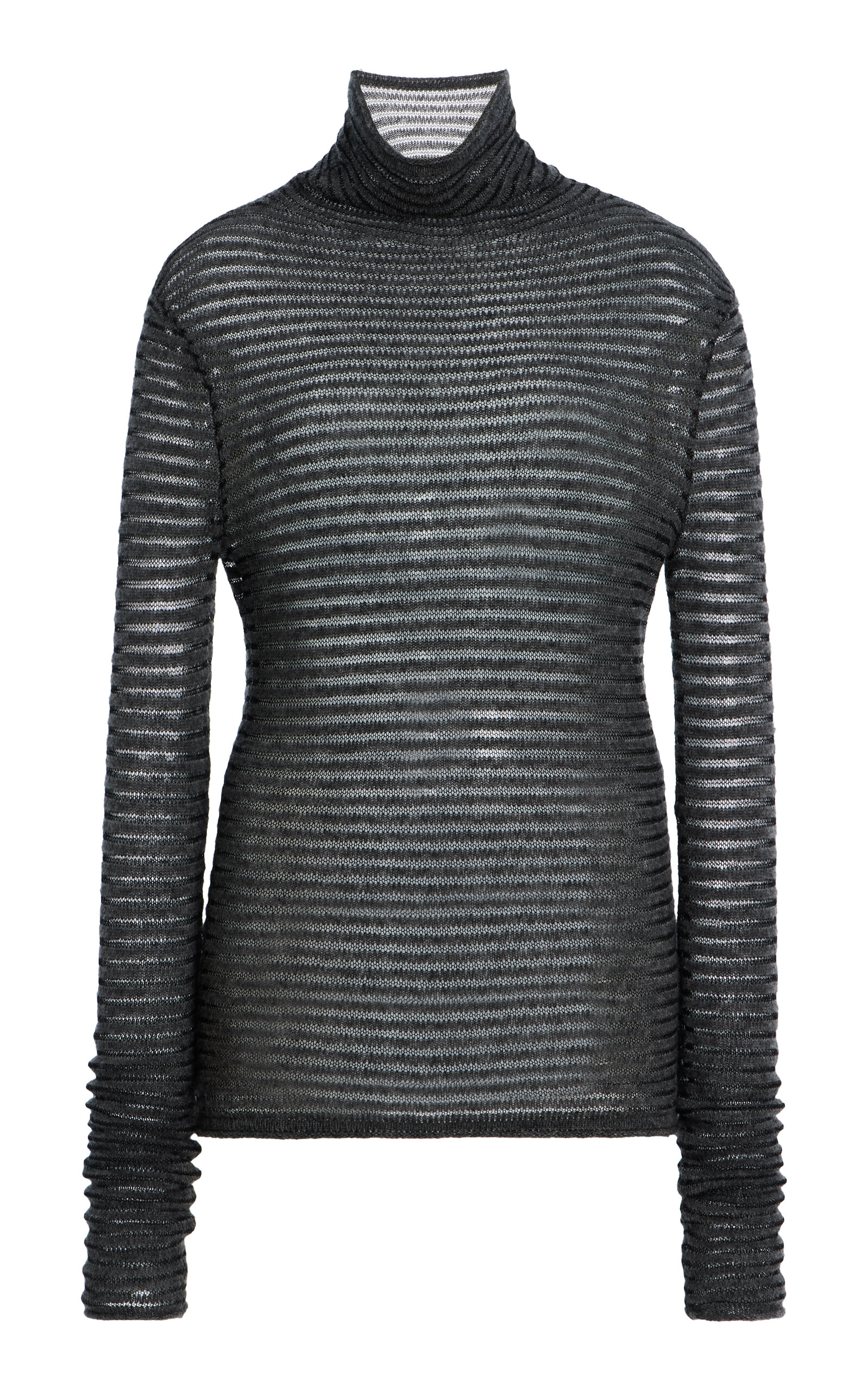 Hailey Striped Wool; Cashmere and Silk Sweater