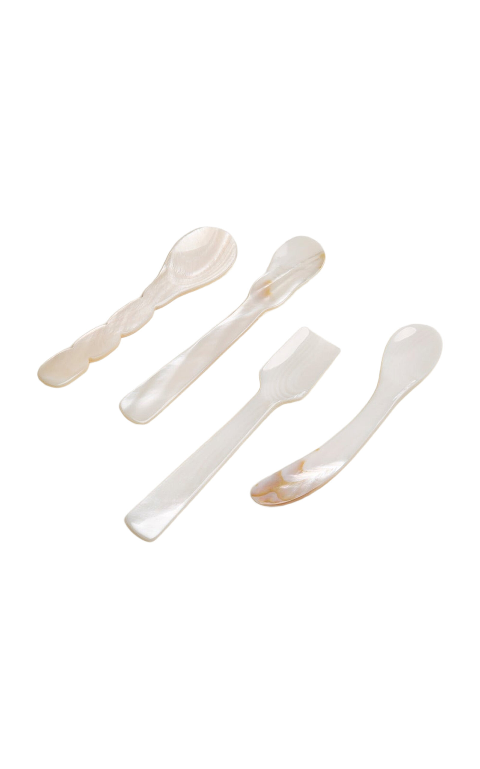 Gohar World Set-of-Four Mother-of-Pearl Spoons - White