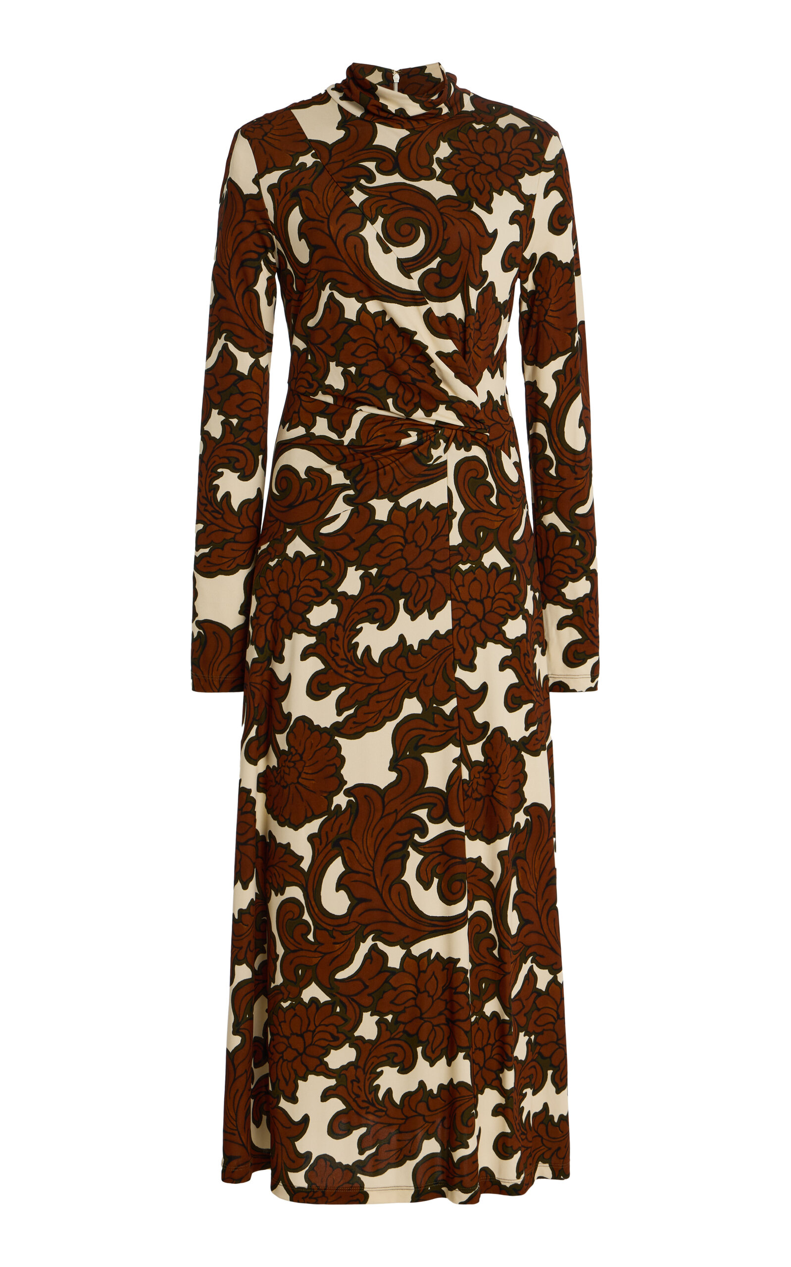 Cara Cara Hera Ruched Printed Jersey Midi Dress